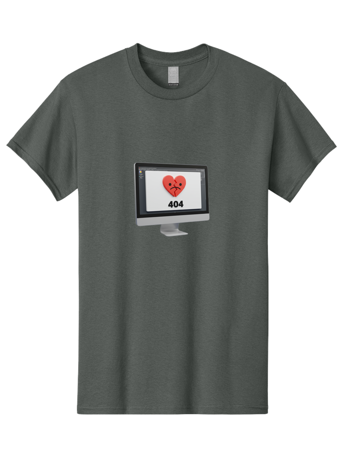 404-Error-Heart Men'S Graphic Tee, 100% Cotton, Comfortable Casual Summer Wear, Machine Washable, 404 Error Page, Broken Heart, Sad Face, Heartbreak Symbol, Webpage Not Found, Technical Issue, Error Message, Frustrated User Baa085 29