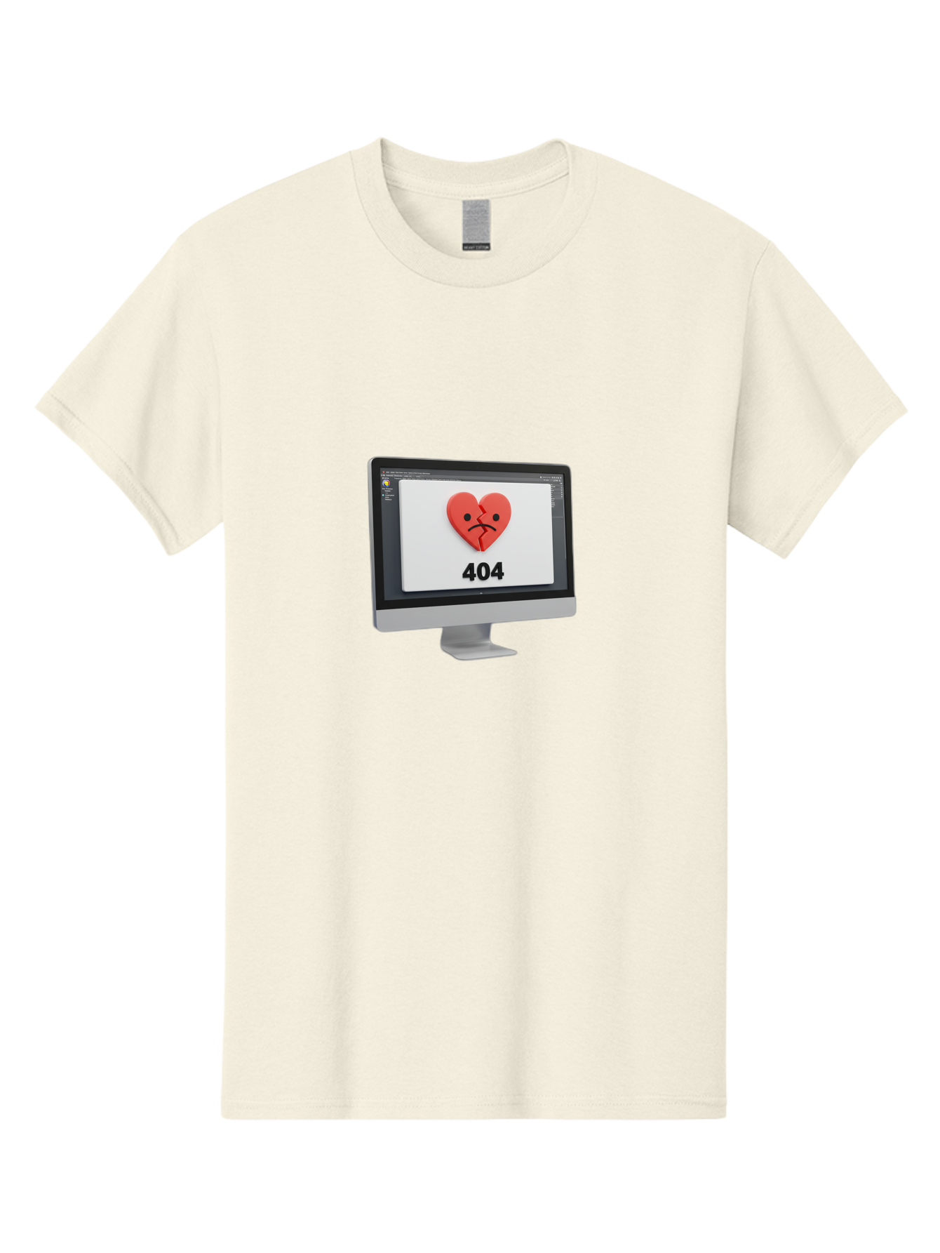 404-Error-Heart Men'S Graphic Tee, 100% Cotton, Comfortable Casual Summer Wear, Machine Washable, 404 Error Page, Broken Heart, Sad Face, Heartbreak Symbol, Webpage Not Found, Technical Issue, Error Message, Frustrated User Baa085 9