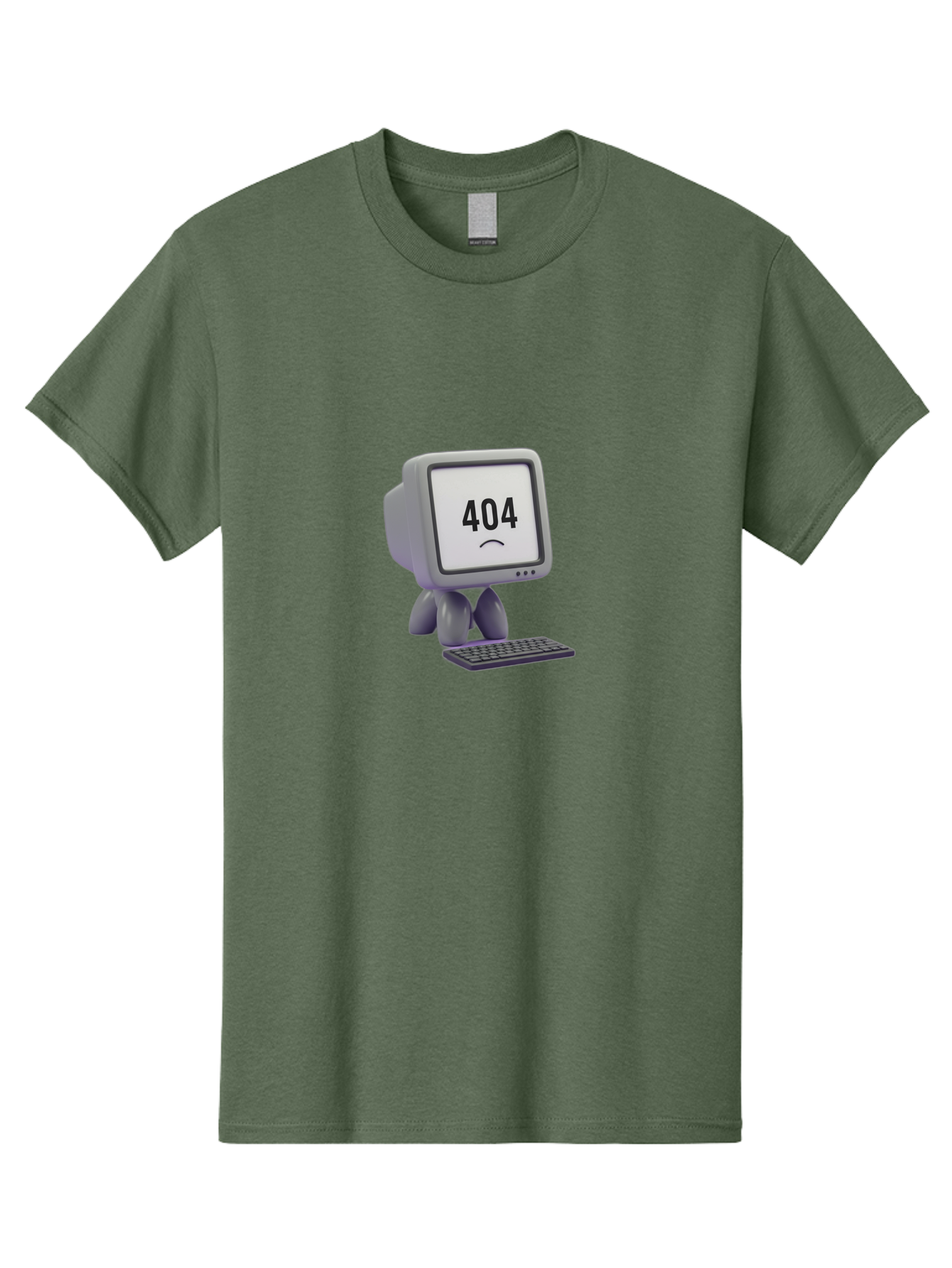 404-Error-Monitor Men'S Graphic Tee, 100% Cotton, Comfortable Casual Summer Wear, Machine Washable, 404 Error Message, Computer With Sad Face, Broken Link, Website Not Found, Error Page, Technical Issue, Webpage Unavailable, Sad Emoticon, Baa086 13