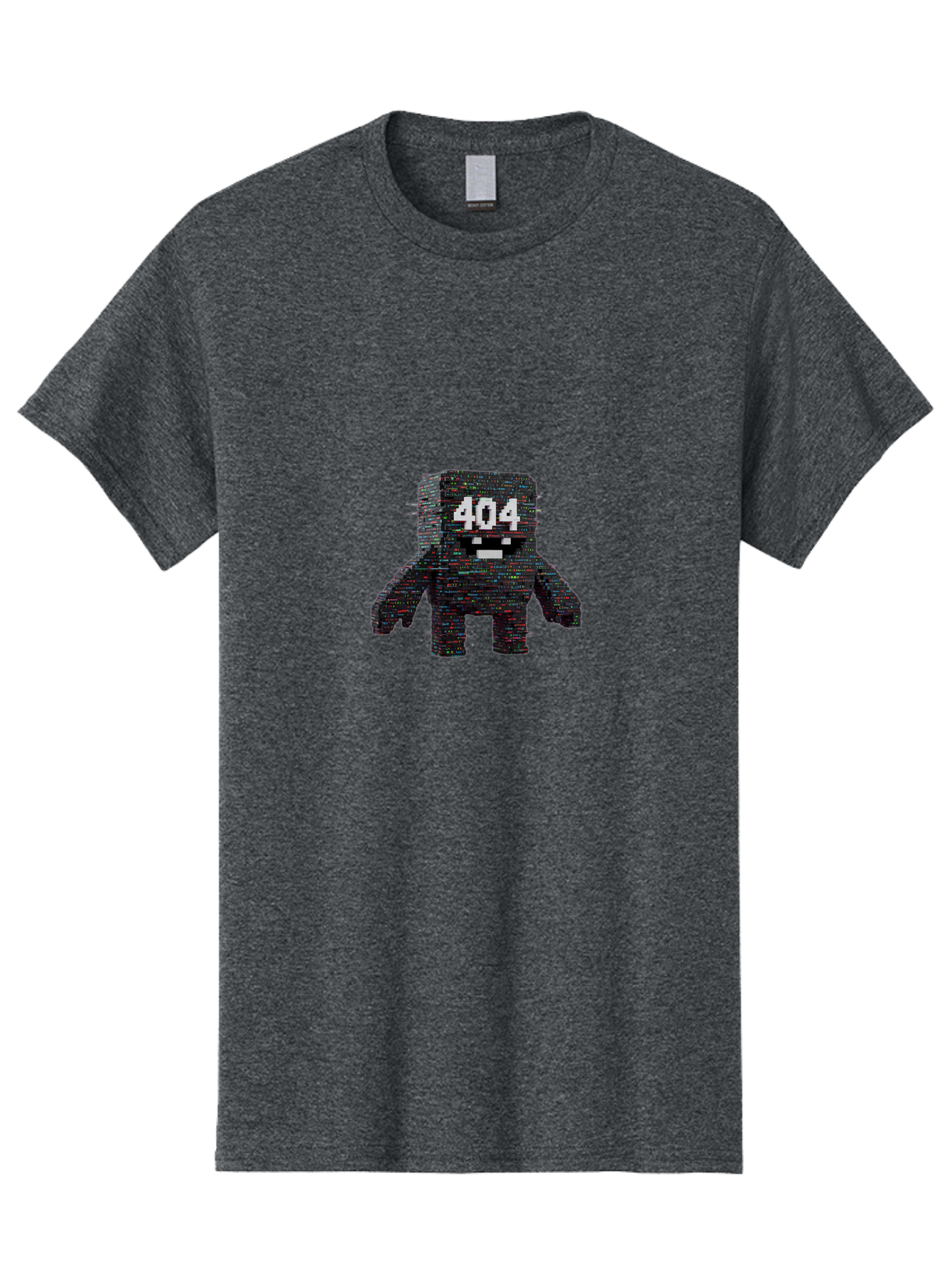 404-Error-Monster Men'S Graphic Tee, 100% Cotton, Comfortable Casual Summer Wear, Machine Washable, Glitchy Monster, Error Message, 404, Distorted Creature, Digital Art, Pixelated Character, Creepy Figure, Faulty Code, Malfunctioning, Baa087 15