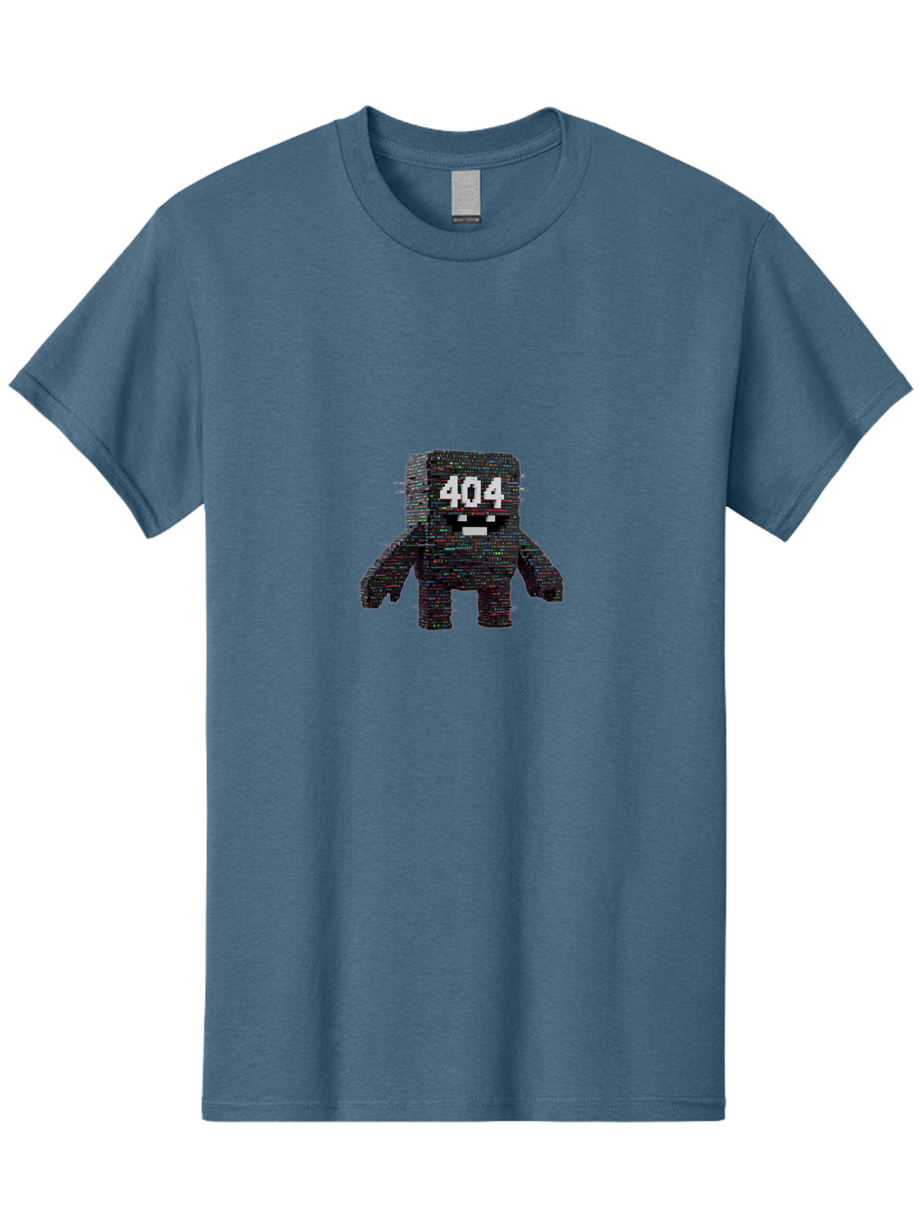 404-Error-Monster Men'S Graphic Tee, 100% Cotton, Comfortable Casual Summer Wear, Machine Washable, Glitchy Monster, Error Message, 404, Distorted Creature, Digital Art, Pixelated Character, Creepy Figure, Faulty Code, Malfunctioning, Baa087 13