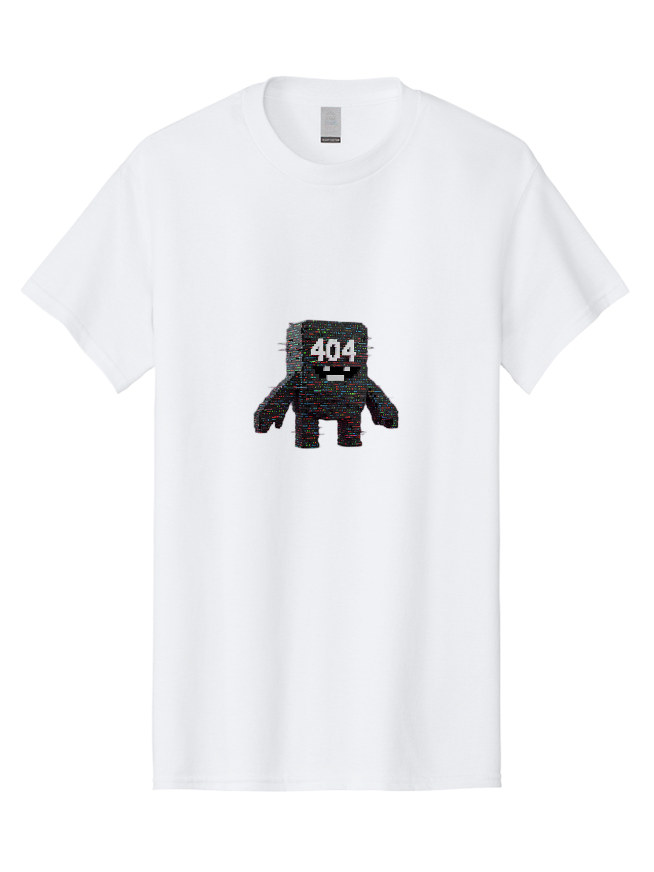 404-Error-Monster Men'S Graphic Tee, 100% Cotton, Comfortable Casual Summer Wear, Machine Washable, Glitchy Monster, Error Message, 404, Distorted Creature, Digital Art, Pixelated Character, Creepy Figure, Faulty Code, Malfunctioning, Baa087 9