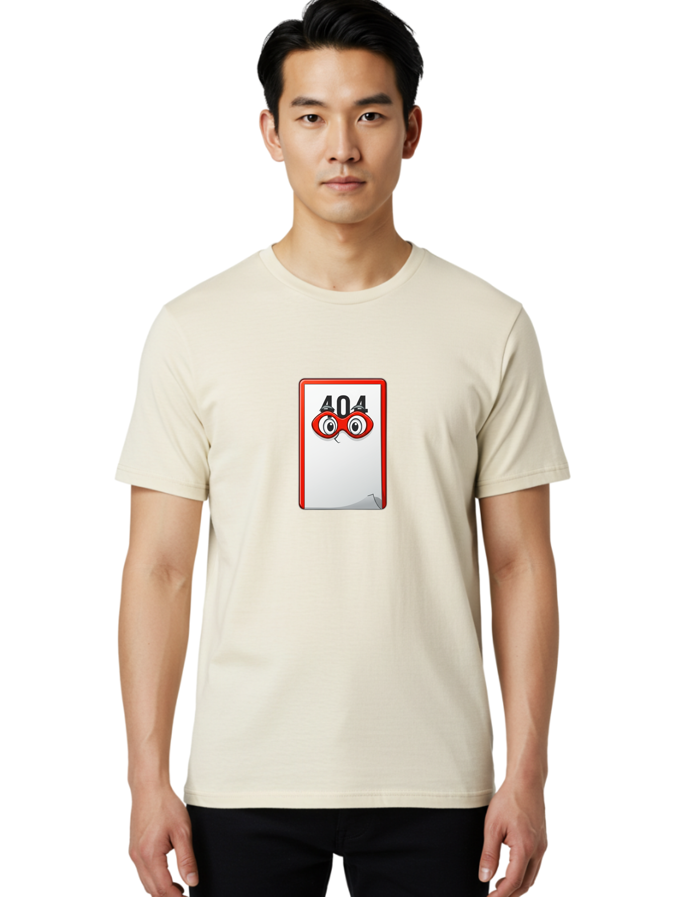 404-Error-Page-1 Men'S Graphic Tee, 100% Cotton, Comfortable Casual Summer Wear, Machine Washable, Error Page Not Found, 404 Error, Web Page Error, Page Not Found, Cartoon Illustration, Red Glasses, Website Error, Web Development Baa088 20
