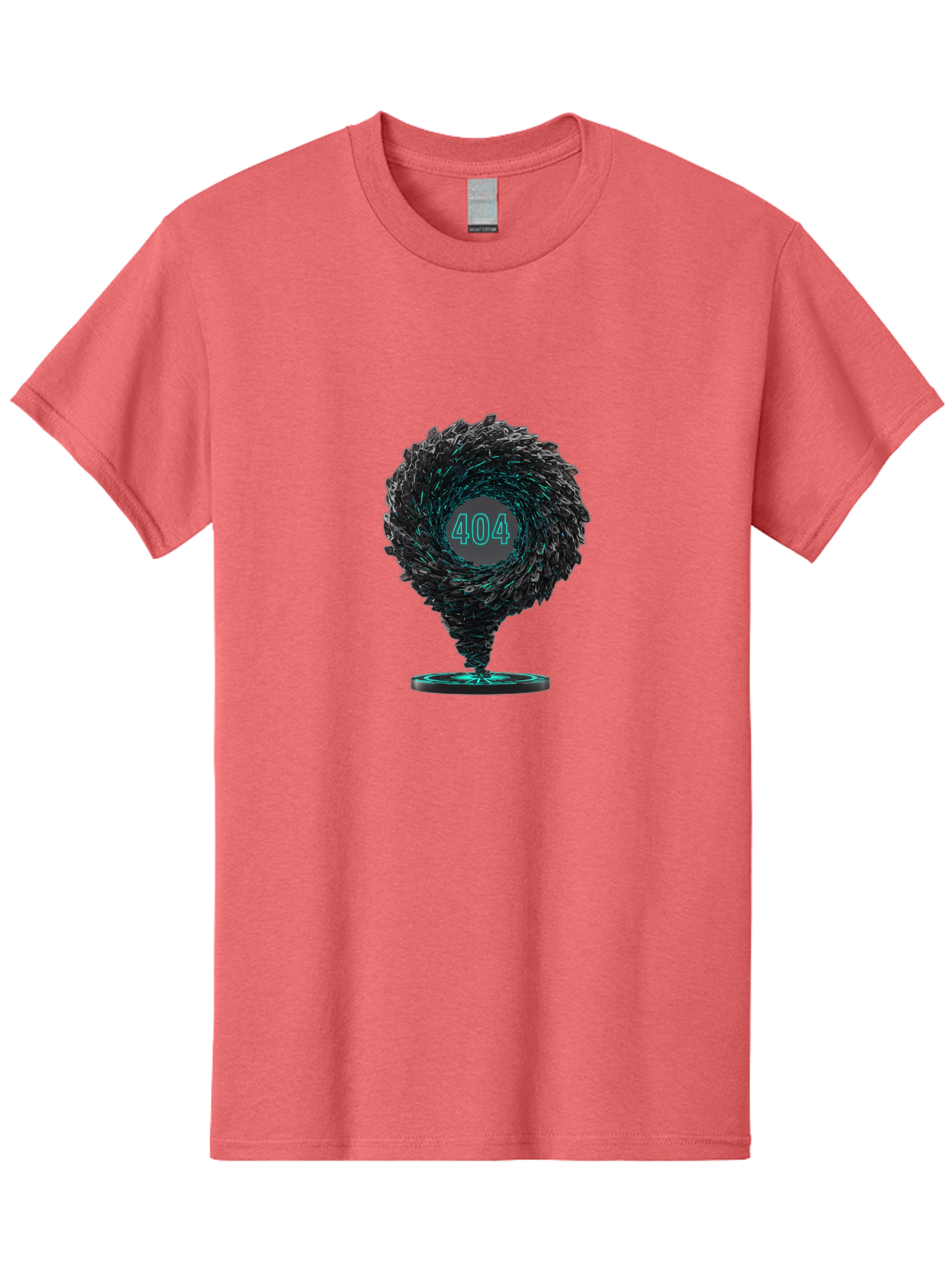 404-Error-Tornado Men'S Graphic Tee, 100% Cotton, Comfortable Casual Summer Wear, Machine Washable, Error Page, 404 Not Found, Web Design, Glitch Art, Digital Chaos, Abstract Vortex, Futuristic, Website Error Message, Page Not Found Baa092 5