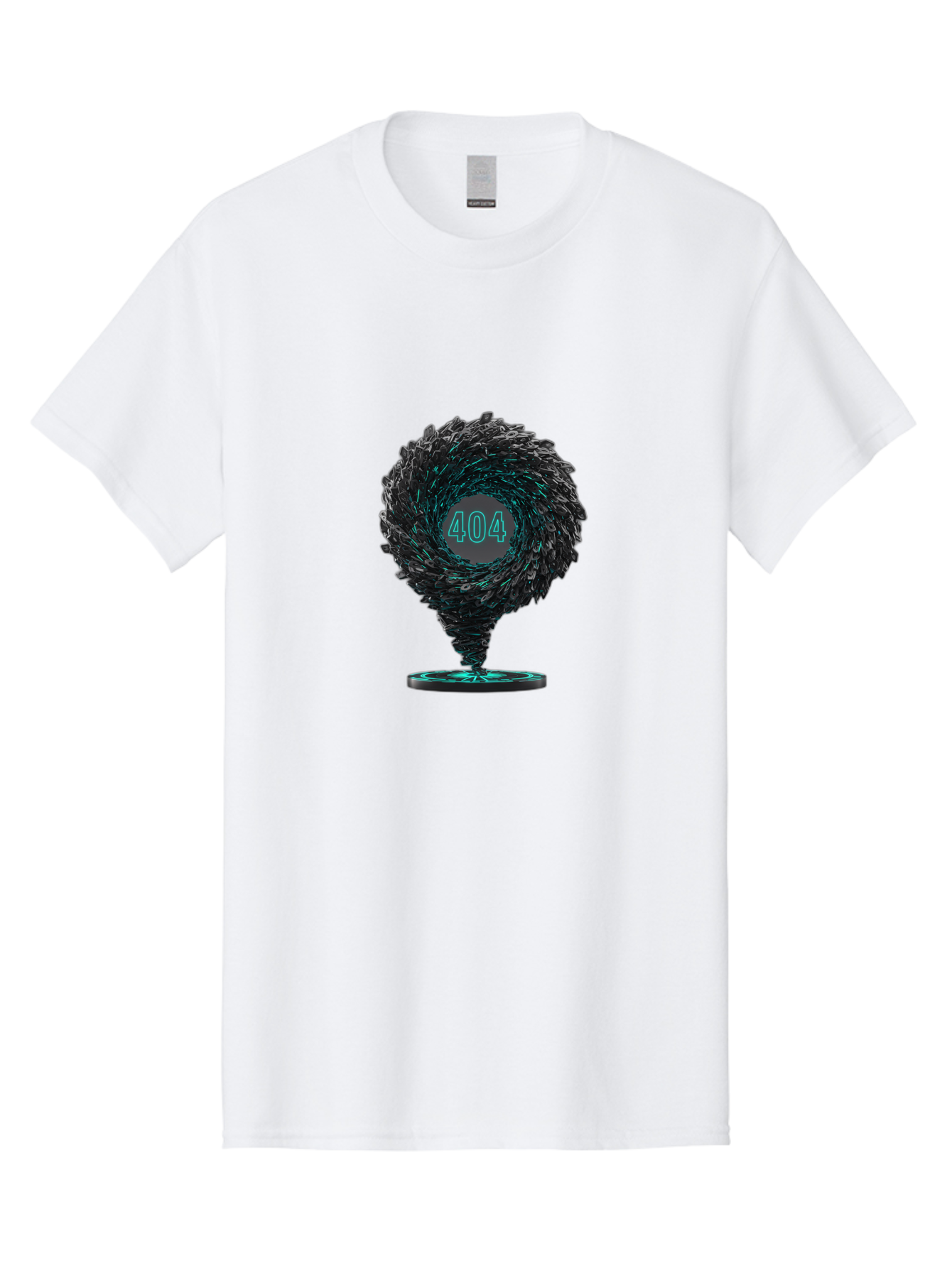 404-Error-Tornado Men'S Graphic Tee, 100% Cotton, Comfortable Casual Summer Wear, Machine Washable, Error Page, 404 Not Found, Web Design, Glitch Art, Digital Chaos, Abstract Vortex, Futuristic, Website Error Message, Page Not Found Baa092 25