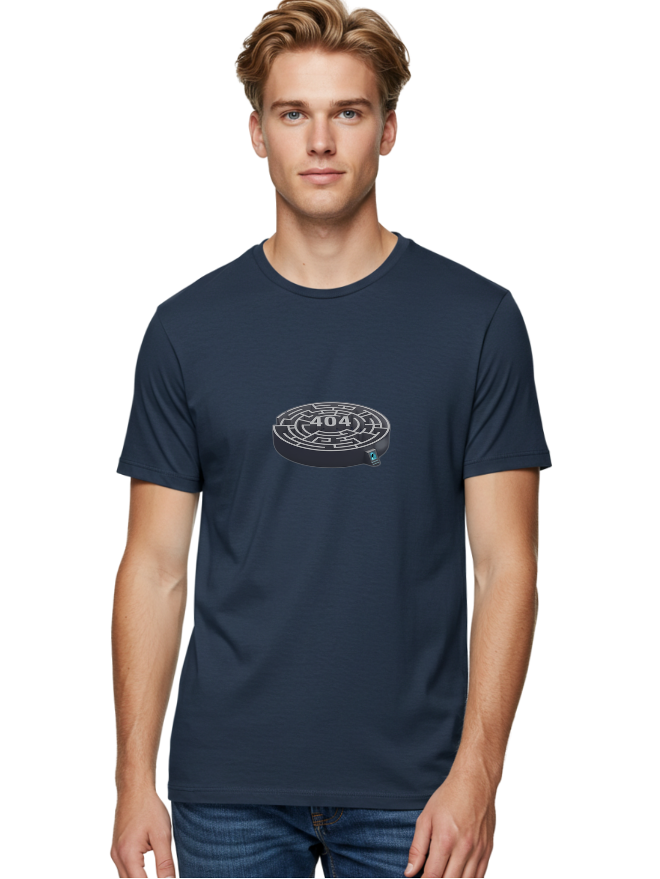 404-Maze Men'S Graphic Tee, 100% Cotton, Comfortable Casual Summer Wear, Machine Washable, Error Page, 404 Maze, Lost In Cyberspace, Digital Labyrinth, Website Error, Broken Link, Navigation Issue, Problem Solving, Online Glitch, Baa096 6
