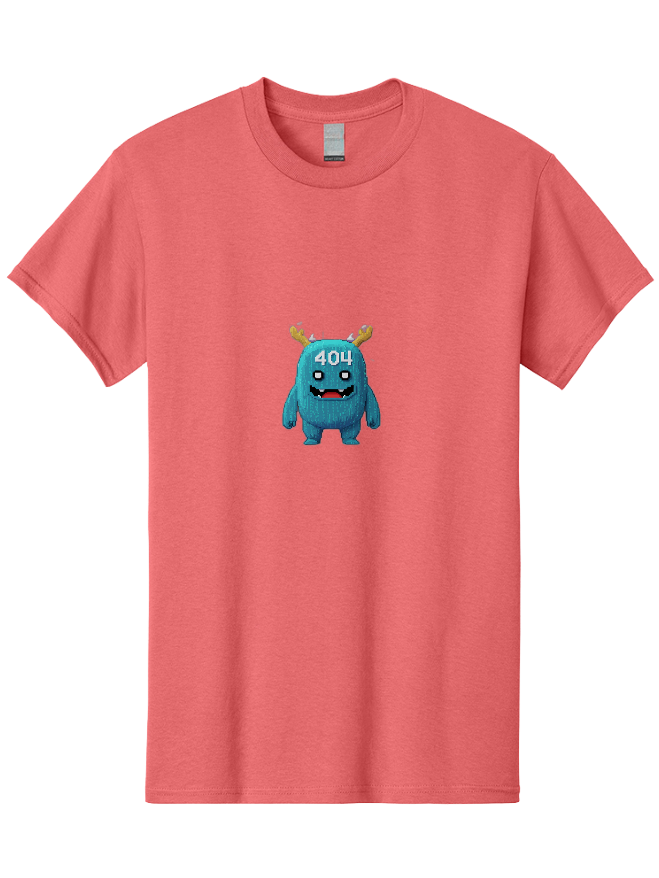 404-Monster-2 Men'S Graphic Tee, 100% Cotton, Comfortable Casual Summer Wear, Machine Washable, Cute Monster, Error Page, 404 Page, Funny Creature, Cartoon Character, Error Message, Digital Art, Web Design, Pixel Art Baa099 17