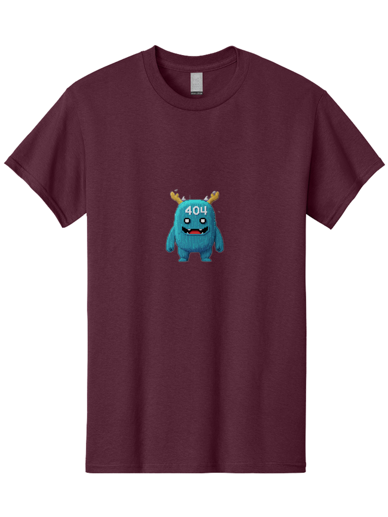 404-Monster-2 Men'S Graphic Tee, 100% Cotton, Comfortable Casual Summer Wear, Machine Washable, Cute Monster, Error Page, 404 Page, Funny Creature, Cartoon Character, Error Message, Digital Art, Web Design, Pixel Art Baa099 15