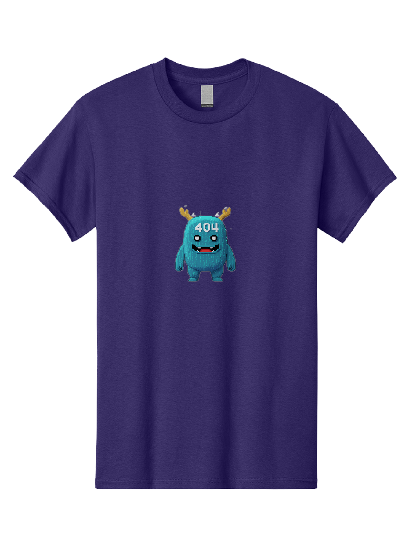 404-Monster-2 Men'S Graphic Tee, 100% Cotton, Comfortable Casual Summer Wear, Machine Washable, Cute Monster, Error Page, 404 Page, Funny Creature, Cartoon Character, Error Message, Digital Art, Web Design, Pixel Art Baa099 3