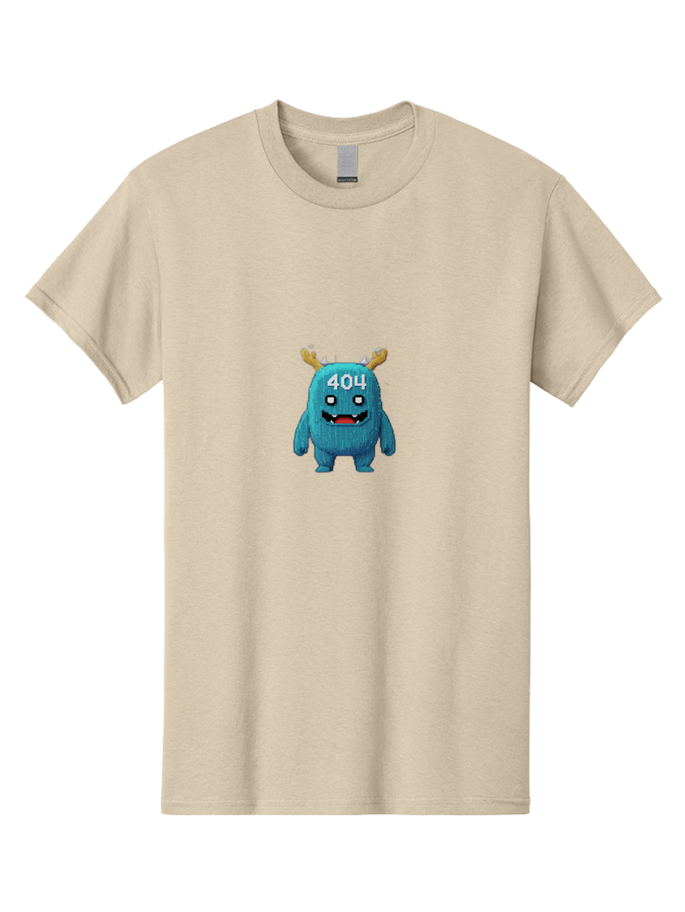404-Monster-2 Men'S Graphic Tee, 100% Cotton, Comfortable Casual Summer Wear, Machine Washable, Cute Monster, Error Page, 404 Page, Funny Creature, Cartoon Character, Error Message, Digital Art, Web Design, Pixel Art Baa099 25