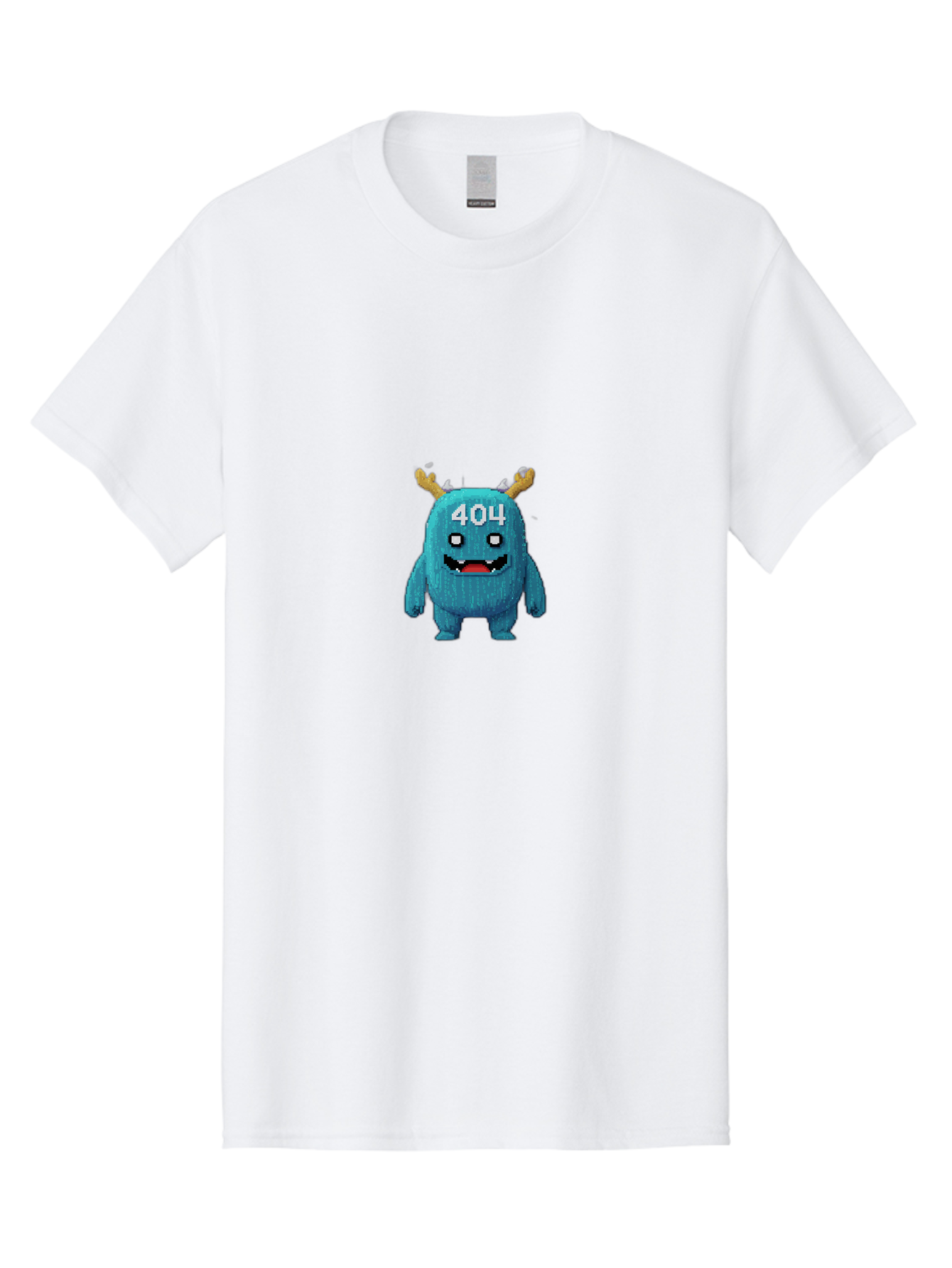 404-Monster-2 Men'S Graphic Tee, 100% Cotton, Comfortable Casual Summer Wear, Machine Washable, Cute Monster, Error Page, 404 Page, Funny Creature, Cartoon Character, Error Message, Digital Art, Web Design, Pixel Art Baa099 27