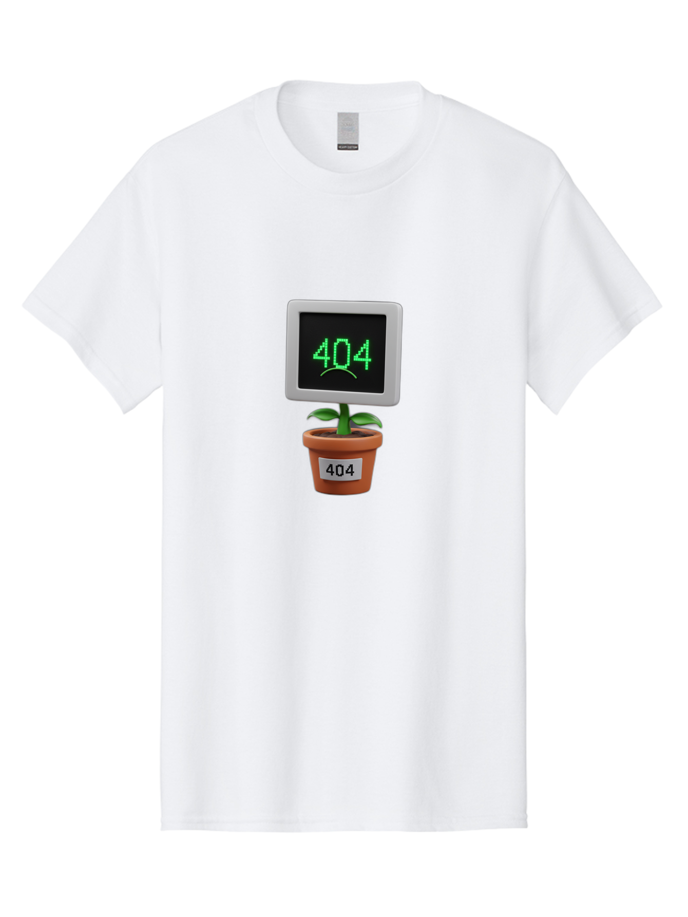 404-Plant Men'S Graphic Tee, 100% Cotton, Comfortable Casual Summer Wear, Machine Washable, 404 Error Message, Dead Link, Broken Page, Error Screen, Page Not Found, Digital Plant, Error Pot, Website Issue, Web Design Baa105 11