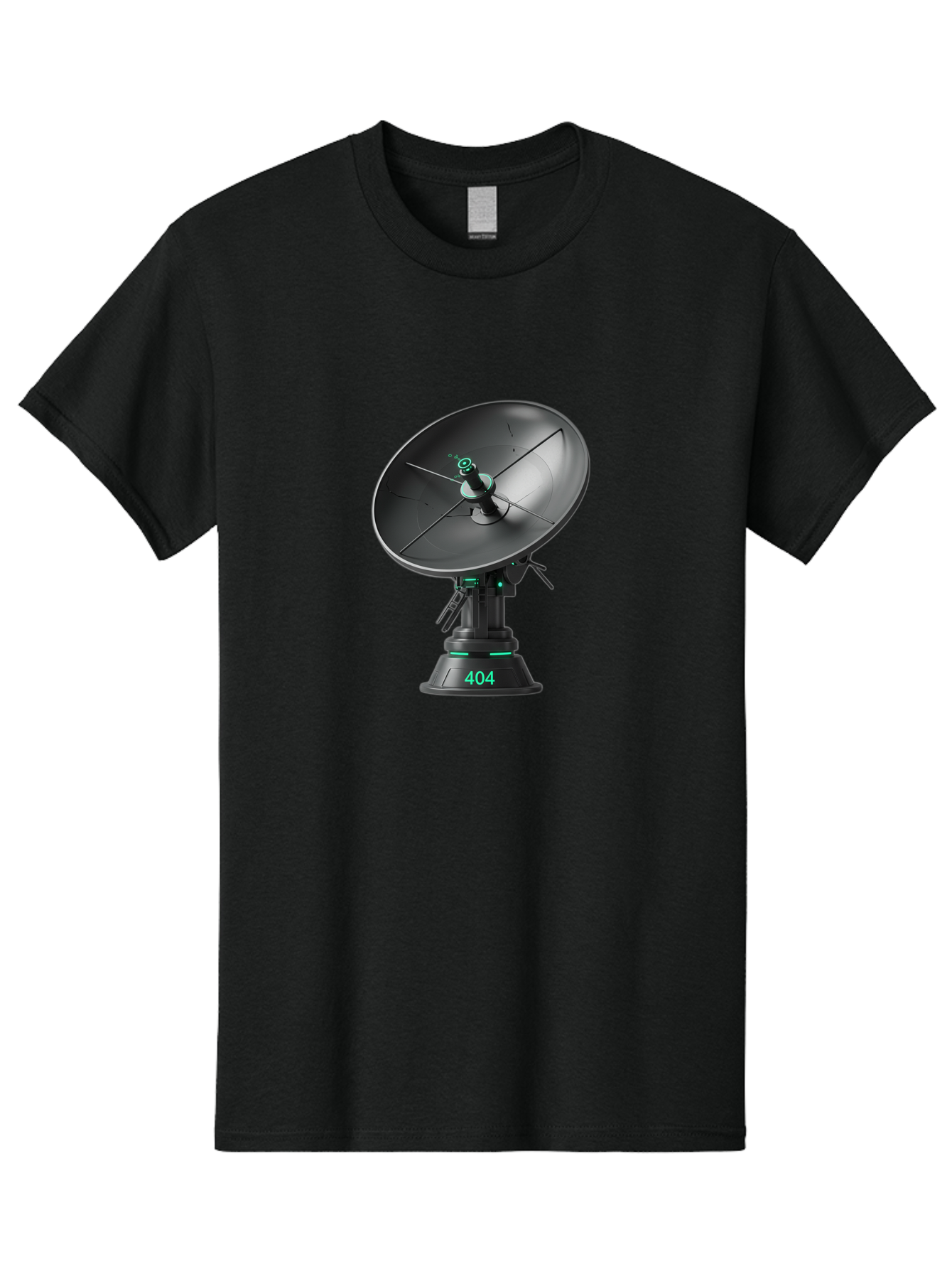 404-Satellite-Dish Men'S Graphic Tee, 100% Cotton, Comfortable Casual Summer Wear, Machine Washable, Satellite Dish, Futuristic Technology, Wireless Communication, 404 Error, Digital Connectivity, Cyberpunk Style, High-Tech Device, Baa108 19
