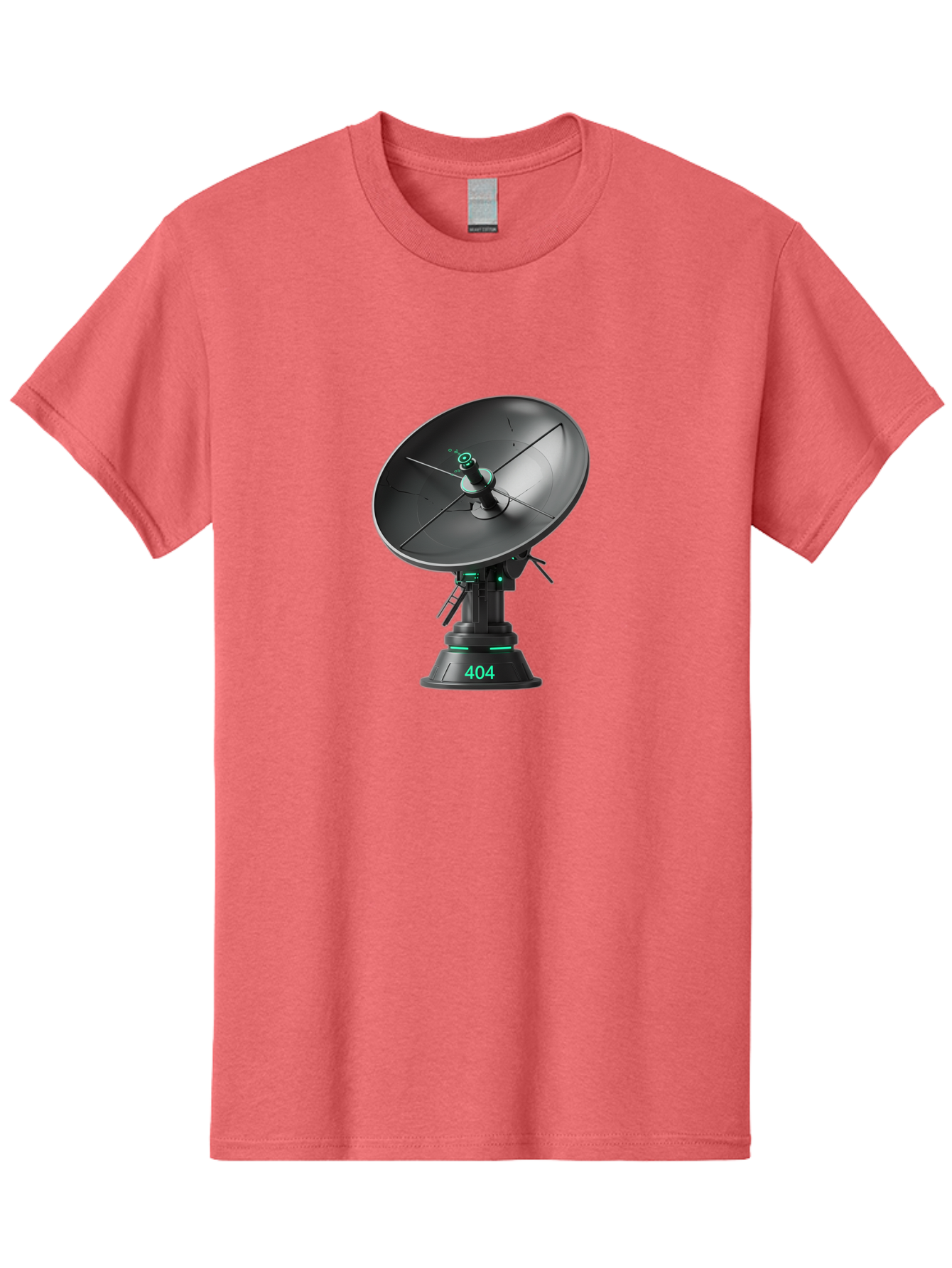 404-Satellite-Dish Men'S Graphic Tee, 100% Cotton, Comfortable Casual Summer Wear, Machine Washable, Satellite Dish, Futuristic Technology, Wireless Communication, 404 Error, Digital Connectivity, Cyberpunk Style, High-Tech Device, Baa108 3