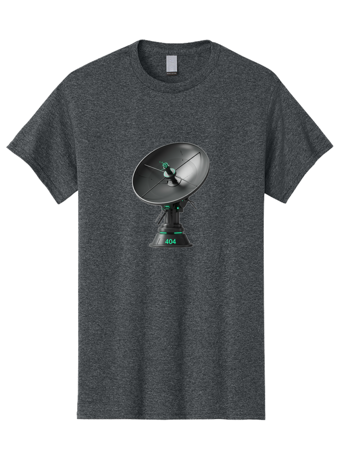 404-Satellite-Dish Men'S Graphic Tee, 100% Cotton, Comfortable Casual Summer Wear, Machine Washable, Satellite Dish, Futuristic Technology, Wireless Communication, 404 Error, Digital Connectivity, Cyberpunk Style, High-Tech Device, Baa108 17