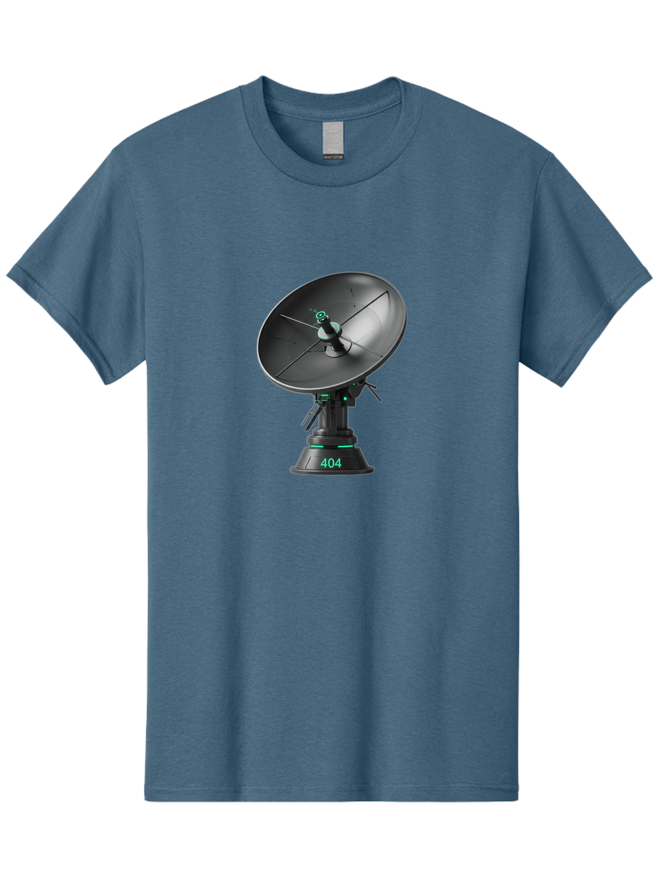 404-Satellite-Dish Men'S Graphic Tee, 100% Cotton, Comfortable Casual Summer Wear, Machine Washable, Satellite Dish, Futuristic Technology, Wireless Communication, 404 Error, Digital Connectivity, Cyberpunk Style, High-Tech Device, Baa108 11