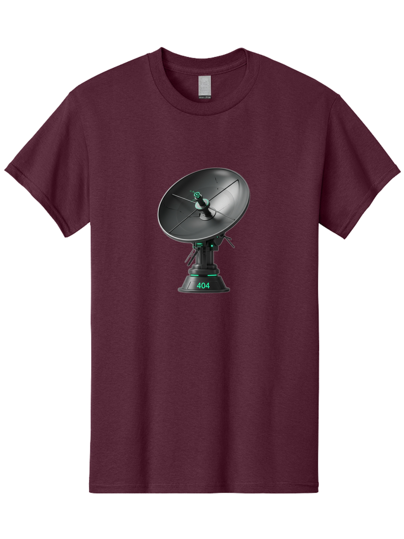 404-Satellite-Dish Men'S Graphic Tee, 100% Cotton, Comfortable Casual Summer Wear, Machine Washable, Satellite Dish, Futuristic Technology, Wireless Communication, 404 Error, Digital Connectivity, Cyberpunk Style, High-Tech Device, Baa108 25