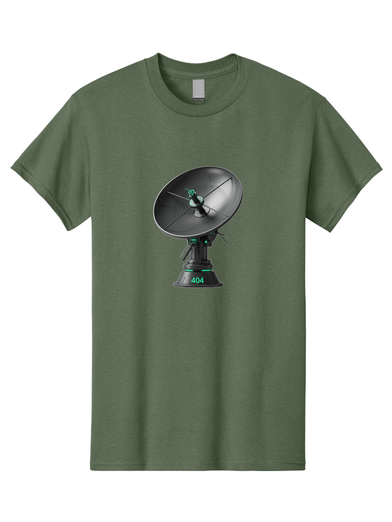 404-Satellite-Dish Men'S Graphic Tee, 100% Cotton, Comfortable Casual Summer Wear, Machine Washable, Satellite Dish, Futuristic Technology, Wireless Communication, 404 Error, Digital Connectivity, Cyberpunk Style, High-Tech Device, Baa108 27