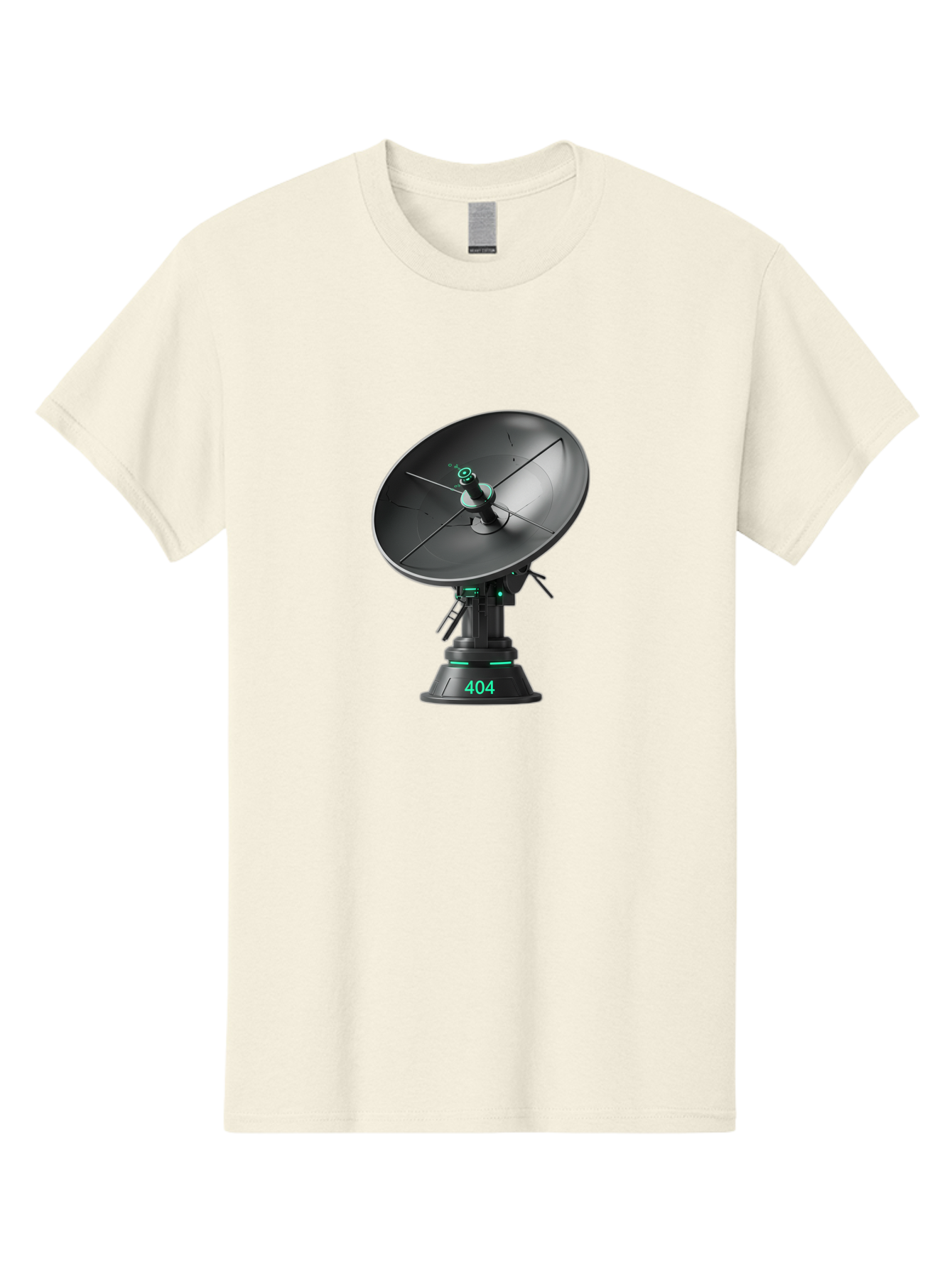 404-Satellite-Dish Men'S Graphic Tee, 100% Cotton, Comfortable Casual Summer Wear, Machine Washable, Satellite Dish, Futuristic Technology, Wireless Communication, 404 Error, Digital Connectivity, Cyberpunk Style, High-Tech Device, Baa108 1