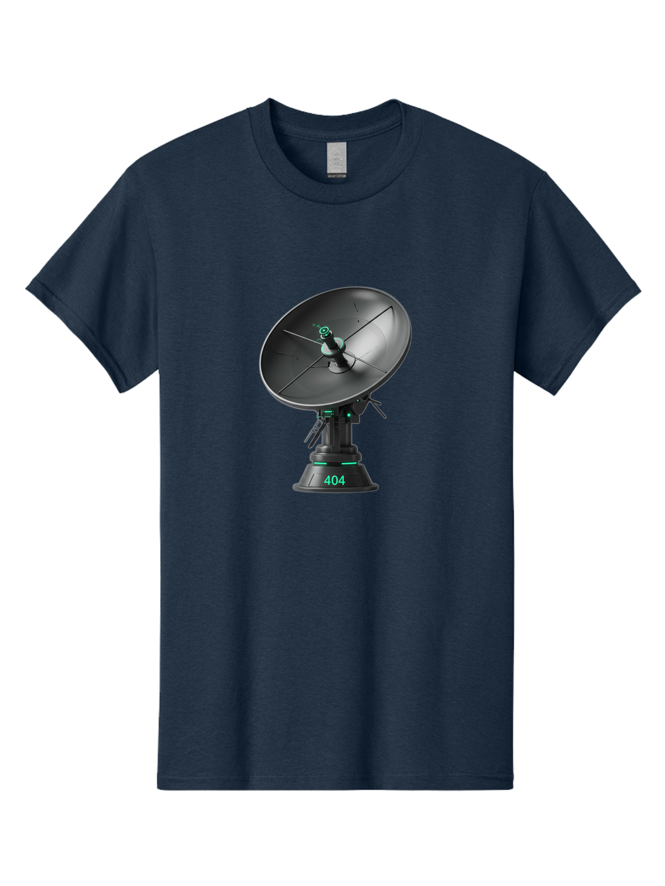 404-Satellite-Dish Men'S Graphic Tee, 100% Cotton, Comfortable Casual Summer Wear, Machine Washable, Satellite Dish, Futuristic Technology, Wireless Communication, 404 Error, Digital Connectivity, Cyberpunk Style, High-Tech Device, Baa108 7