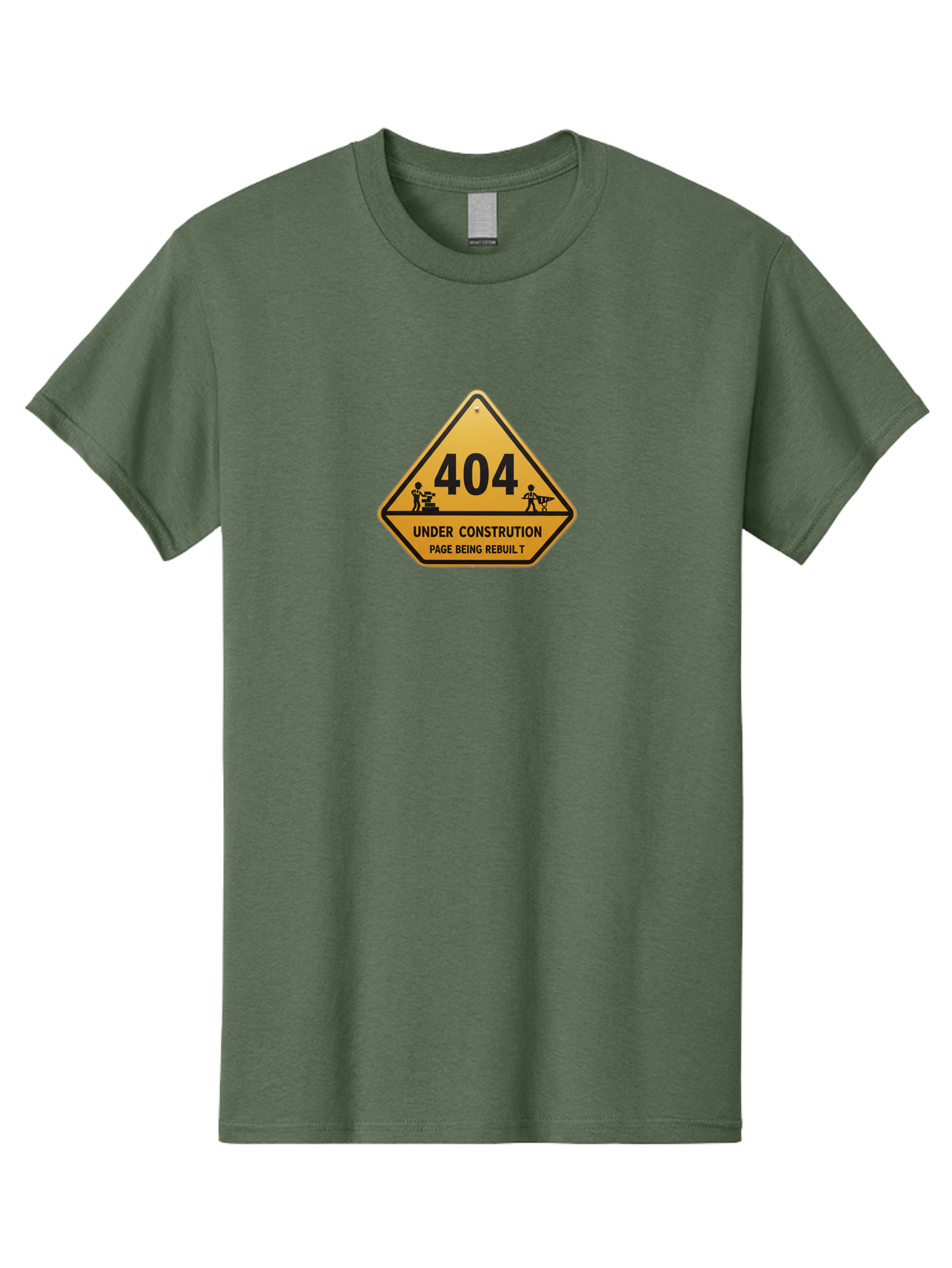 404-Under-Constrution Men'S Graphic Tee, 100% Cotton, Comfortable Casual Summer Wear, Machine Washable, 404 Error Page, Under Construction Sign, Website Maintenance, Web Development, Page Not Found, Website Under Repair, Construction Workers, Baa112 7