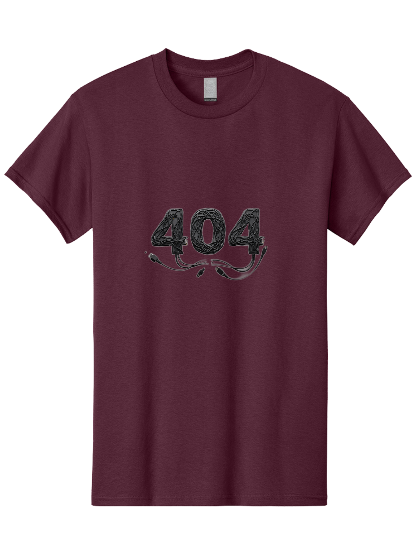 404 Men'S Graphic Tee, 100% Cotton, Comfortable Casual Summer Wear, Machine Washable, 404 Error, Tangled Wires, Cable Mess, Connectivity Issue, Network Problem, Error Message, Digital Glitch, Technology Failure Baa113 7