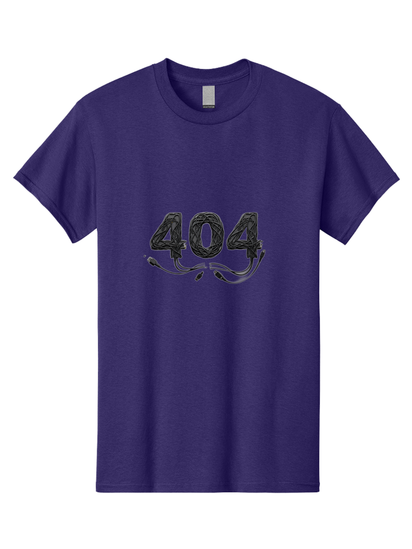 404 Men'S Graphic Tee, 100% Cotton, Comfortable Casual Summer Wear, Machine Washable, 404 Error, Tangled Wires, Cable Mess, Connectivity Issue, Network Problem, Error Message, Digital Glitch, Technology Failure Baa113 15