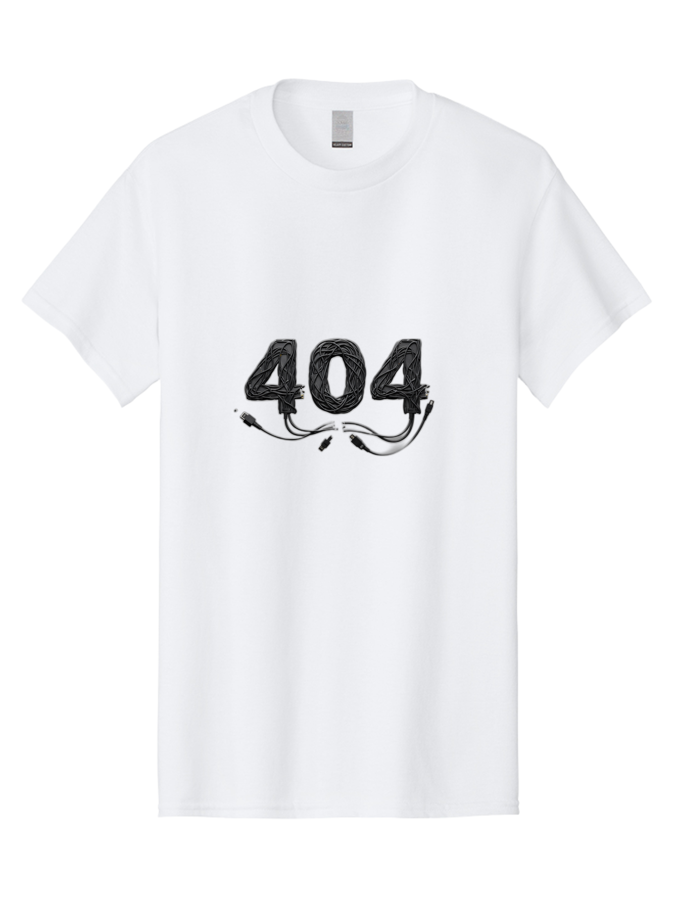 404 Men'S Graphic Tee, 100% Cotton, Comfortable Casual Summer Wear, Machine Washable, 404 Error, Tangled Wires, Cable Mess, Connectivity Issue, Network Problem, Error Message, Digital Glitch, Technology Failure Baa113 9