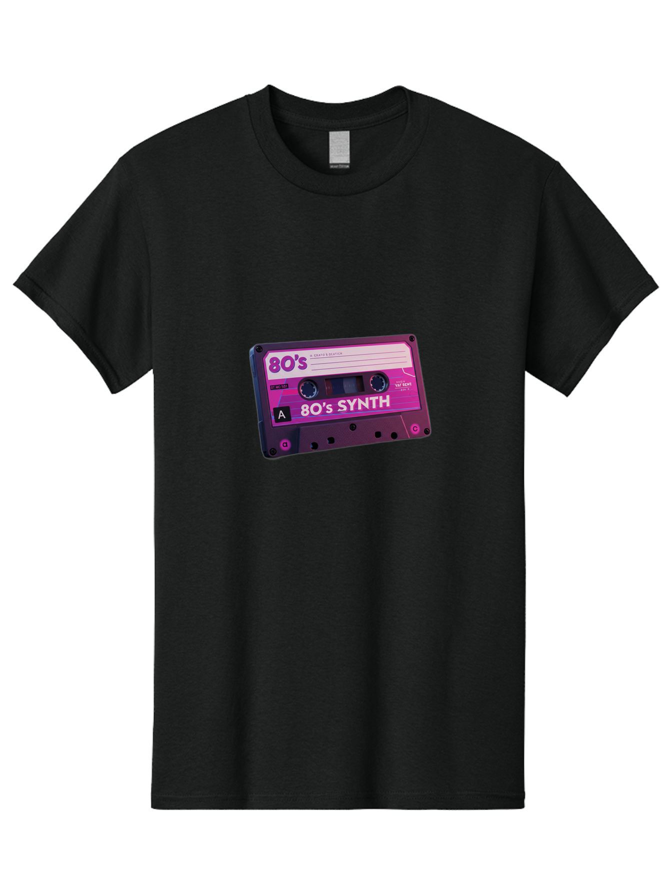 80-S-Synth-Cassette Men'S Graphic Tee, 100% Cotton, Comfortable Casual Summer Wear, Machine Washable, 80'S Synth Music, Vintage Cassette Tape, Retro 80S, Synthwave, Electronic Sound, Cassette Mix, A Side, 80'S Nostalgia, Baa117 21