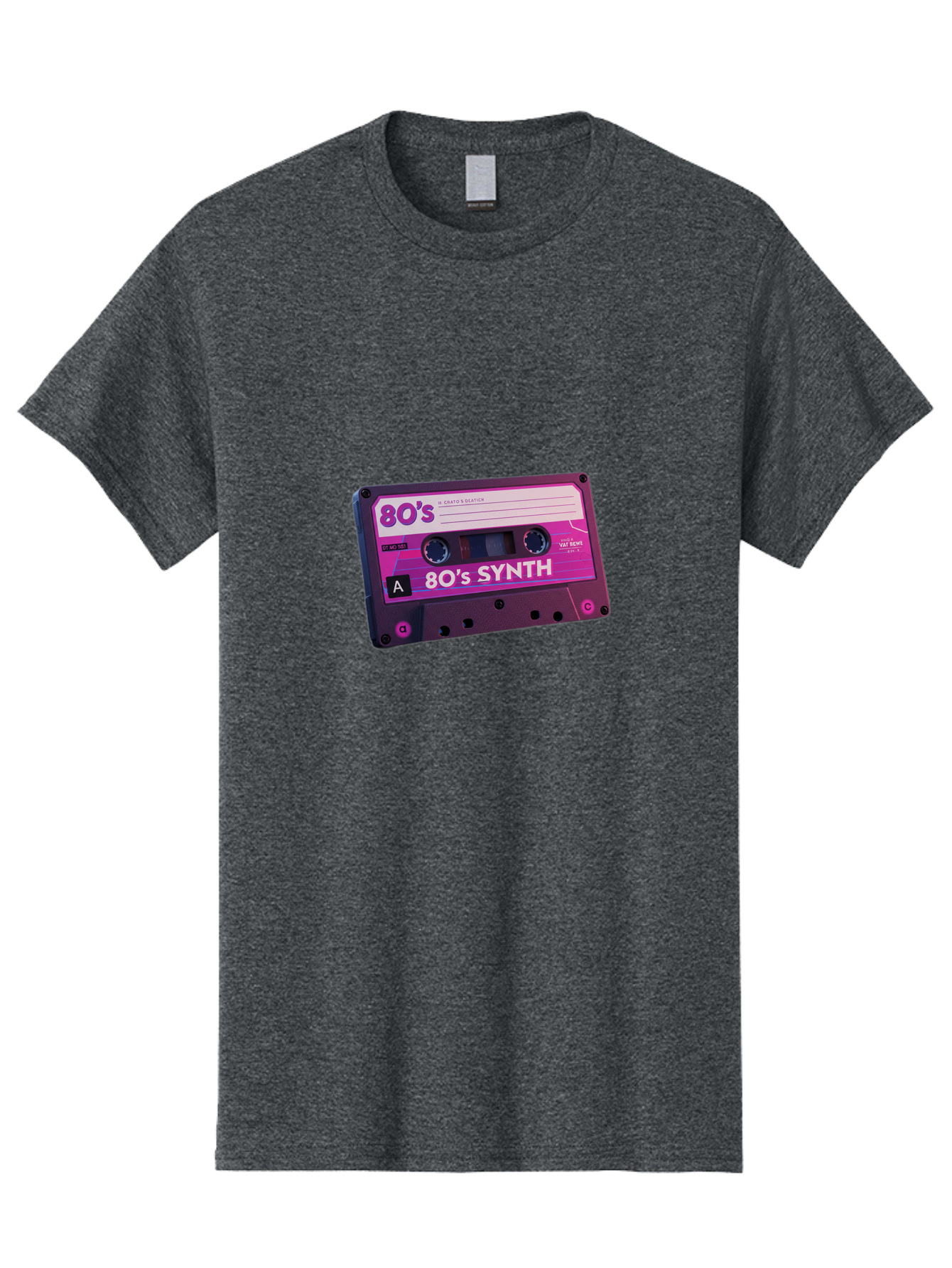 80-S-Synth-Cassette Men'S Graphic Tee, 100% Cotton, Comfortable Casual Summer Wear, Machine Washable, 80'S Synth Music, Vintage Cassette Tape, Retro 80S, Synthwave, Electronic Sound, Cassette Mix, A Side, 80'S Nostalgia, Baa117 25