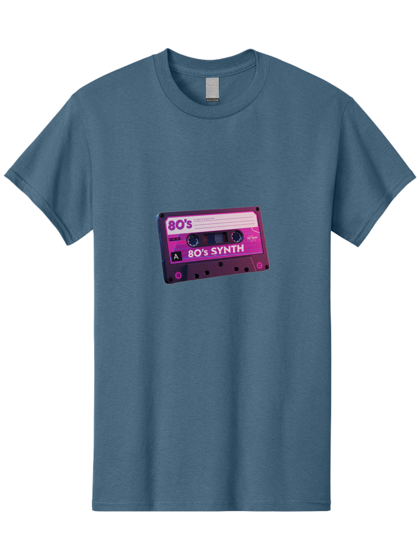 80-S-Synth-Cassette Men'S Graphic Tee, 100% Cotton, Comfortable Casual Summer Wear, Machine Washable, 80'S Synth Music, Vintage Cassette Tape, Retro 80S, Synthwave, Electronic Sound, Cassette Mix, A Side, 80'S Nostalgia, Baa117 19