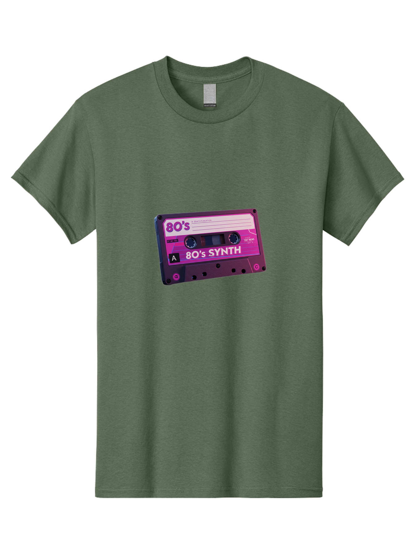 80-S-Synth-Cassette Men'S Graphic Tee, 100% Cotton, Comfortable Casual Summer Wear, Machine Washable, 80'S Synth Music, Vintage Cassette Tape, Retro 80S, Synthwave, Electronic Sound, Cassette Mix, A Side, 80'S Nostalgia, Baa117 11