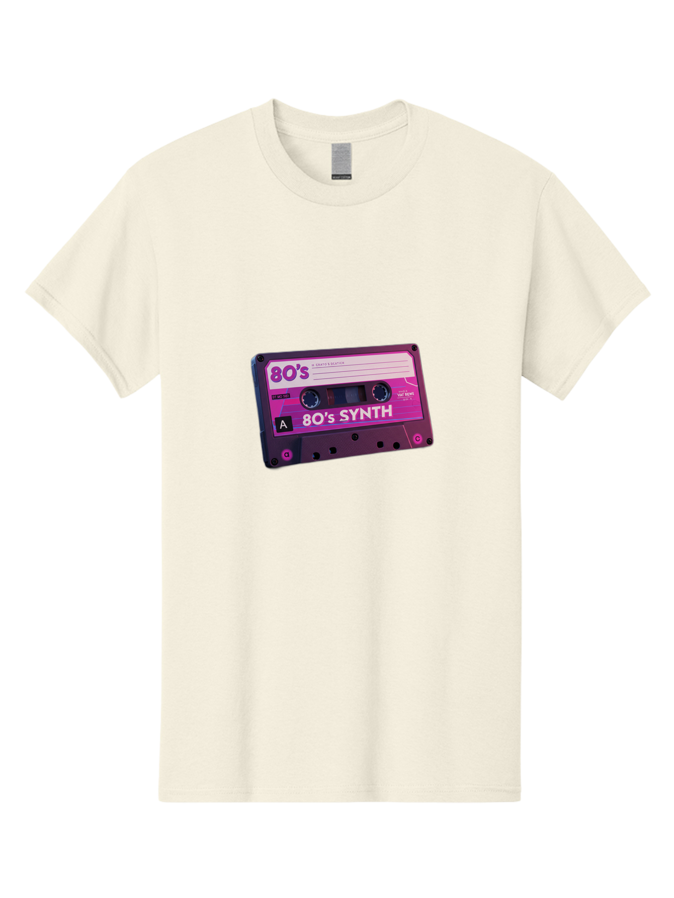 80-S-Synth-Cassette Men'S Graphic Tee, 100% Cotton, Comfortable Casual Summer Wear, Machine Washable, 80'S Synth Music, Vintage Cassette Tape, Retro 80S, Synthwave, Electronic Sound, Cassette Mix, A Side, 80'S Nostalgia, Baa117 13