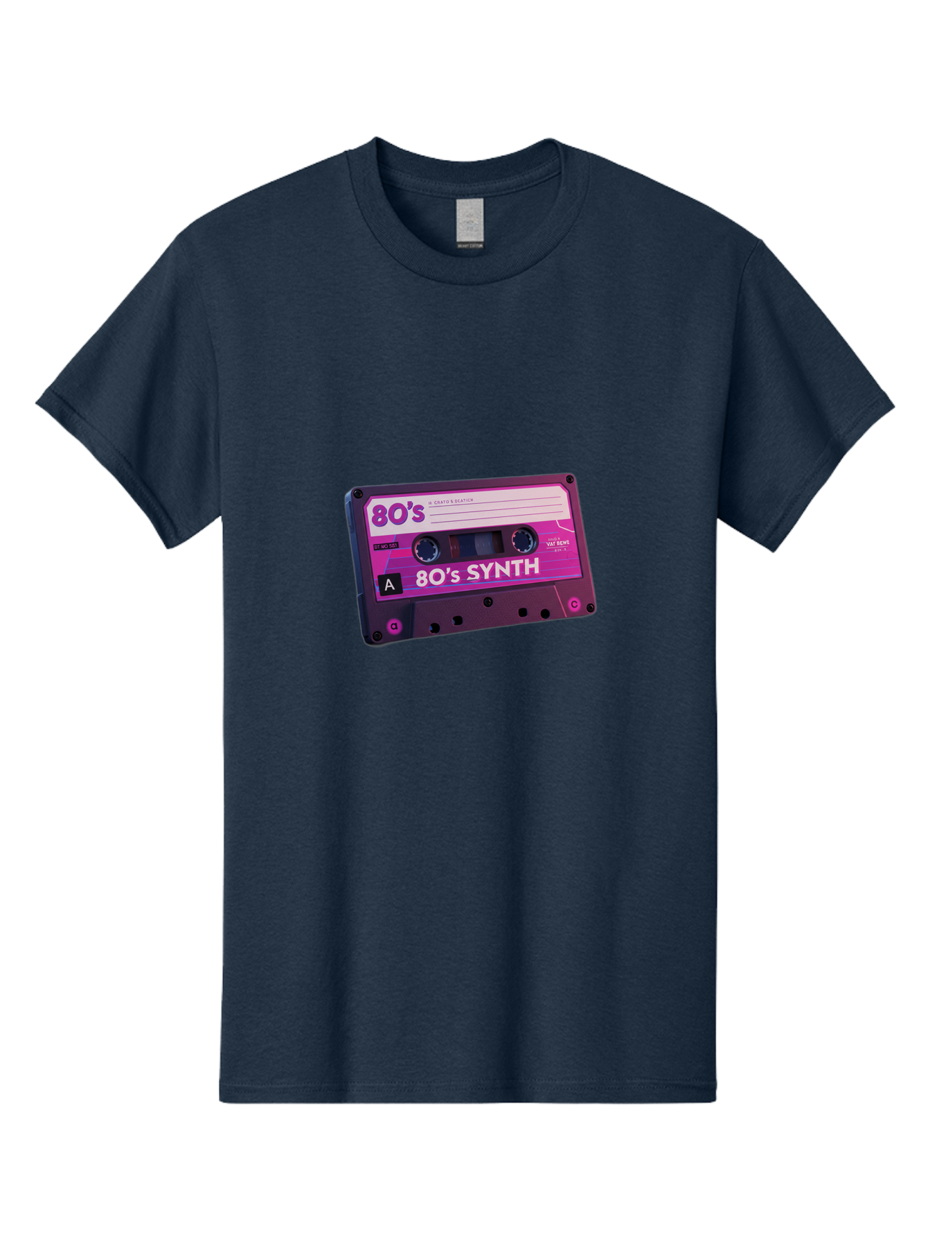 80-S-Synth-Cassette Men'S Graphic Tee, 100% Cotton, Comfortable Casual Summer Wear, Machine Washable, 80'S Synth Music, Vintage Cassette Tape, Retro 80S, Synthwave, Electronic Sound, Cassette Mix, A Side, 80'S Nostalgia, Baa117 15