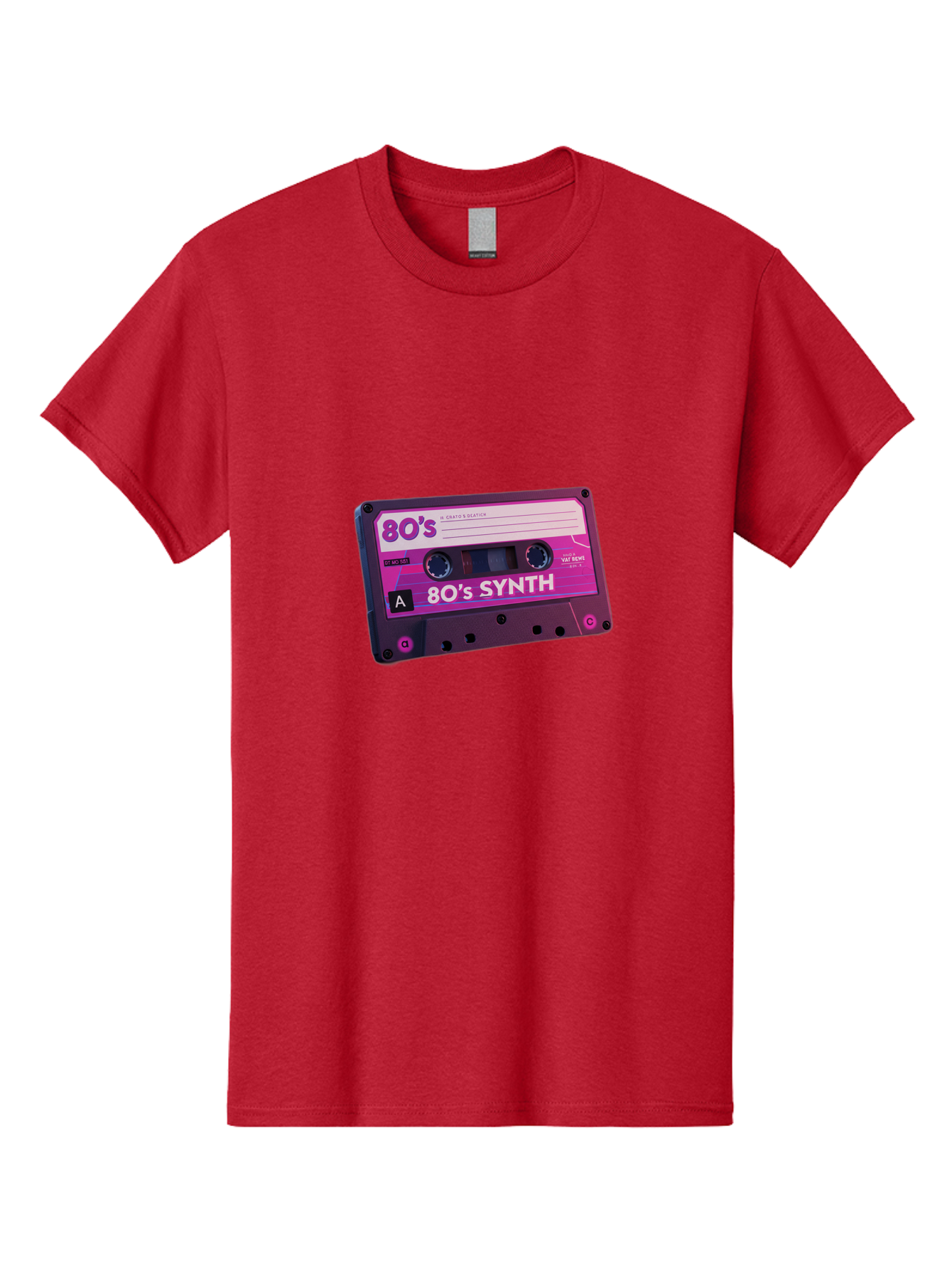 80-S-Synth-Cassette Men'S Graphic Tee, 100% Cotton, Comfortable Casual Summer Wear, Machine Washable, 80'S Synth Music, Vintage Cassette Tape, Retro 80S, Synthwave, Electronic Sound, Cassette Mix, A Side, 80'S Nostalgia, Baa117 1
