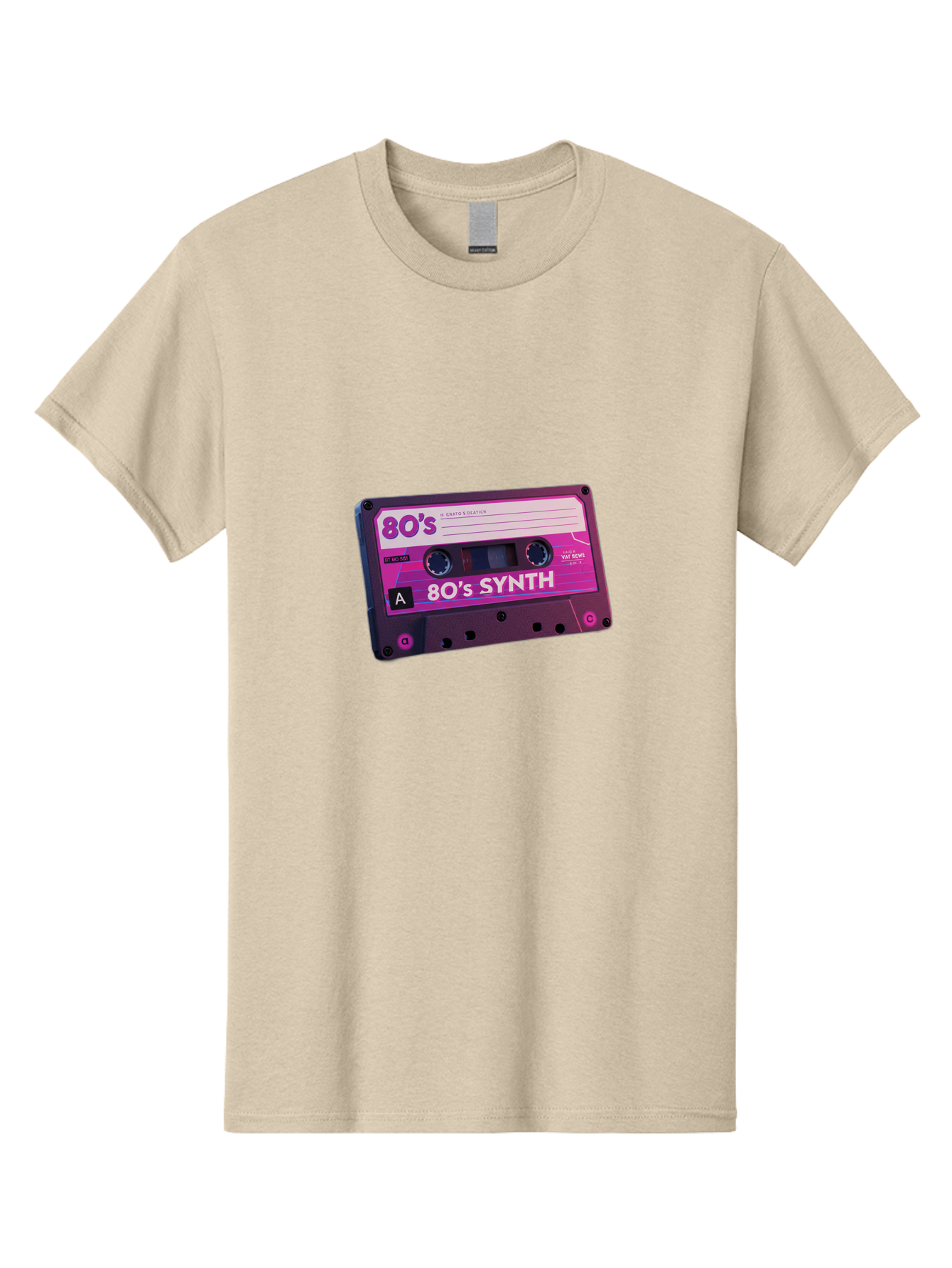 80-S-Synth-Cassette Men'S Graphic Tee, 100% Cotton, Comfortable Casual Summer Wear, Machine Washable, 80'S Synth Music, Vintage Cassette Tape, Retro 80S, Synthwave, Electronic Sound, Cassette Mix, A Side, 80'S Nostalgia, Baa117 27