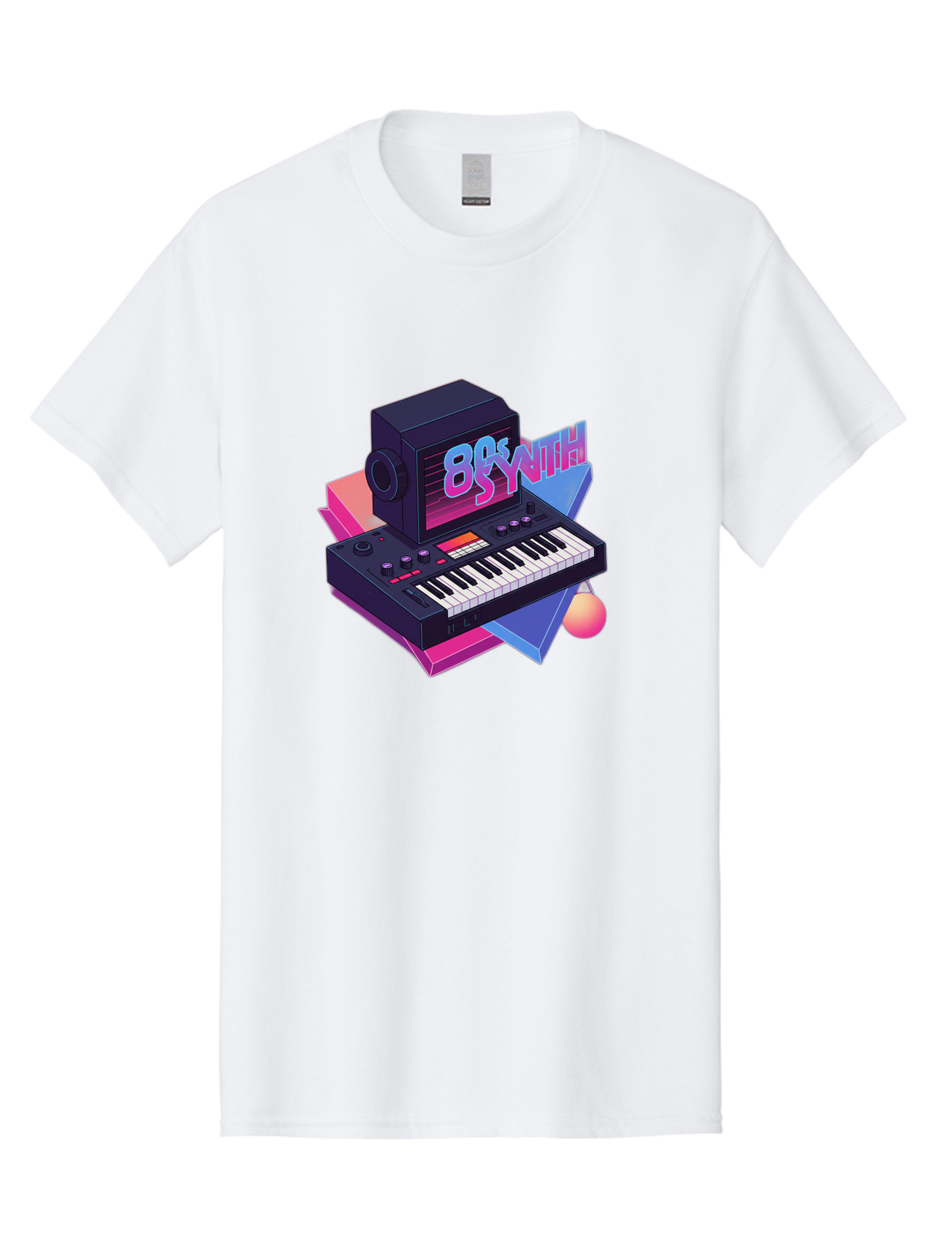 80S-Synth Men'S Graphic Tee, 100% Cotton, Comfortable Casual Summer Wear, Machine Washable, Retro Synthesizer, Vintage Electronic Keyboard, 80S Music Gear, Synthwave, Nostalgic Audio Equipment, Electronic Music Production, Baa119 11
