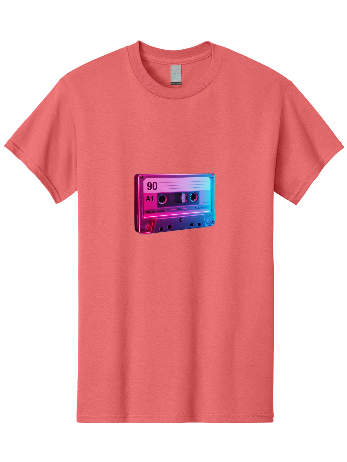 90-A1-Cassette-Tape Men'S Graphic Tee, 100% Cotton, Comfortable Casual Summer Wear, Machine Washable, Retro Cassette Tape, Vintage Music, Nostalgic Technology, 90S Music, A1 Mix Tape, Retro Aesthetics, Vinyl Revival, Music Nostalgia, Baa120 11