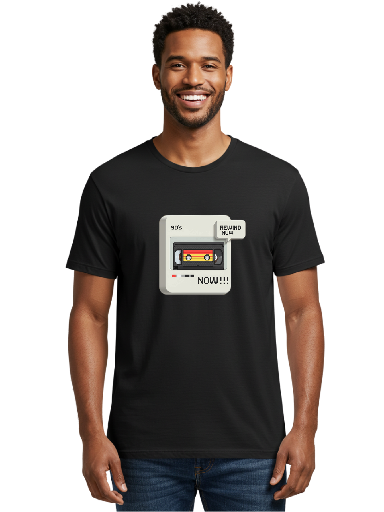 90-S-Rewind Men'S Graphic Tee, 100% Cotton, Comfortable Casual Summer Wear, Machine Washable, Retro Cassette Tape, 90'S Nostalgia, Rewind Now, Vintage Music, Nostalgic Vibes, Retro Technology, Old School Audio, Cassette Player Baa121 26