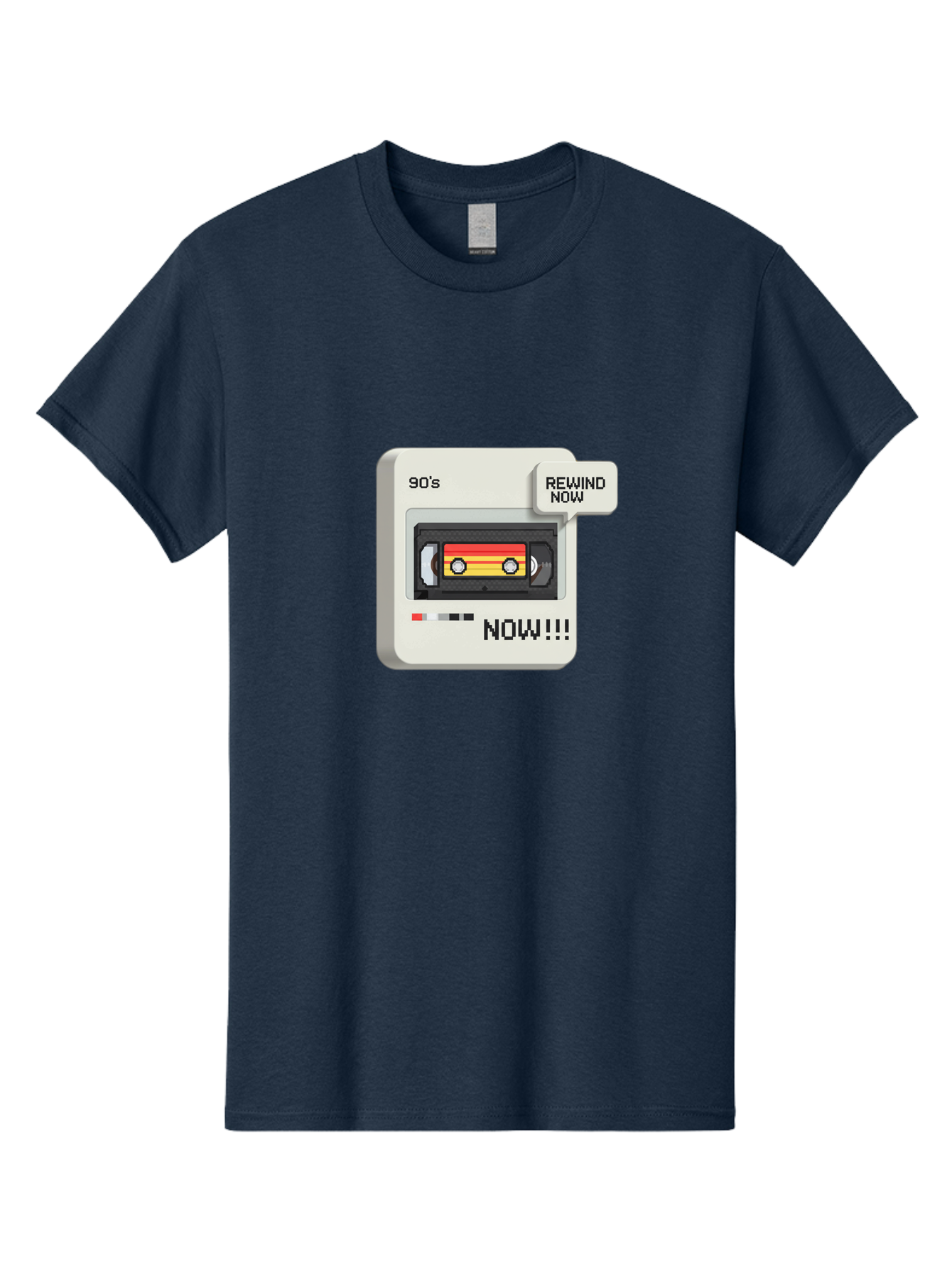 90-S-Rewind Men'S Graphic Tee, 100% Cotton, Comfortable Casual Summer Wear, Machine Washable, Retro Cassette Tape, 90'S Nostalgia, Rewind Now, Vintage Music, Nostalgic Vibes, Retro Technology, Old School Audio, Cassette Player Baa121 7