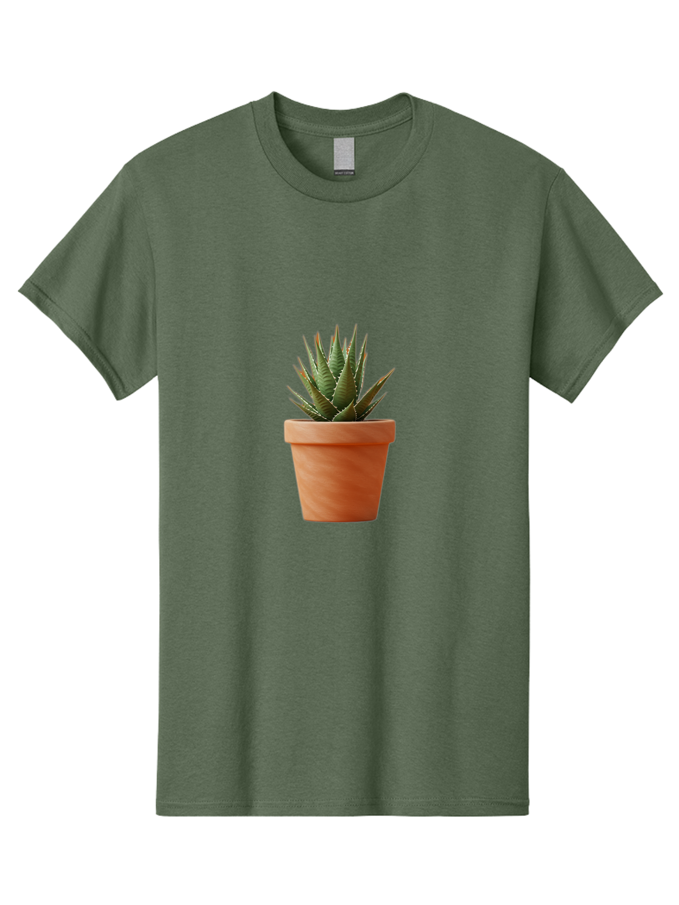 Agave-In-Terracotta-Pot Men'S Graphic Tee, 100% Cotton, Comfortable Casual Summer Wear, Machine Washable, Aloe Vera In Terracotta Pot, Succulent Plant, Indoor Decor, Minimalist Design, Low Maintenance, Green Leaves, Spiky Texture, Home Decor Baa124 11