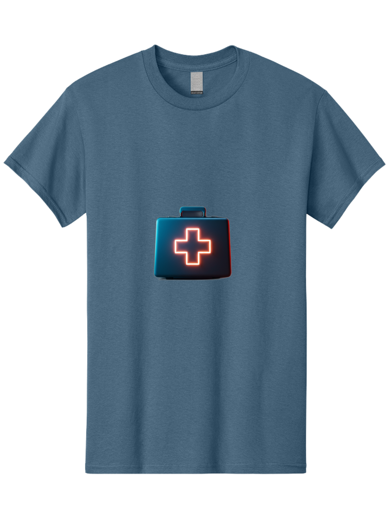 Aid-Kit Men'S Graphic Tee, 100% Cotton, Comfortable Casual Summer Wear, Machine Washable, Medical Kit, First Aid Box, Health Care, Emergency Response, Medical Cross, Neon Sign, 3D Rendering Baa126 25