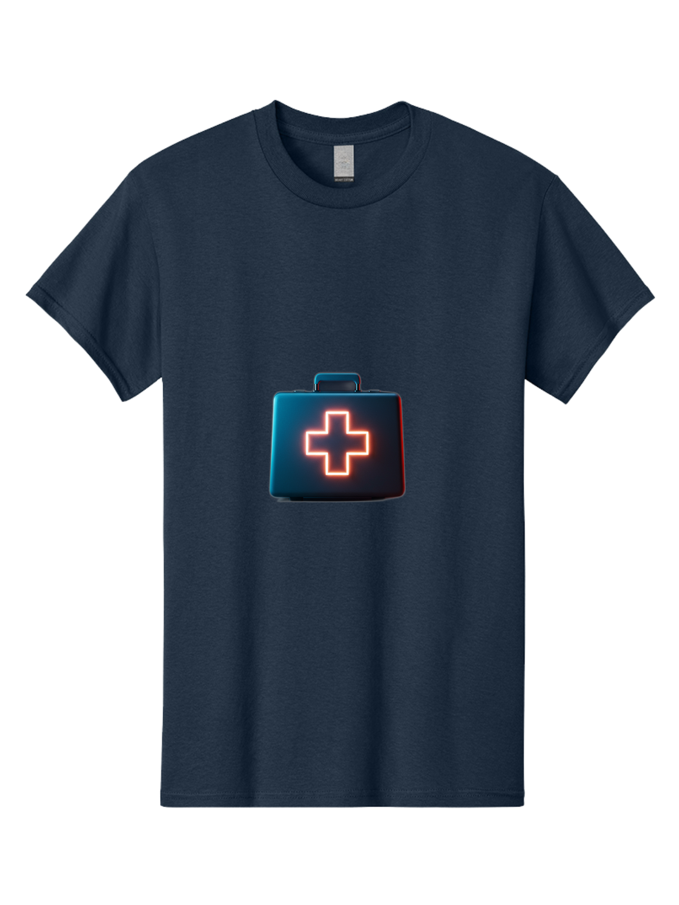 Aid-Kit Men'S Graphic Tee, 100% Cotton, Comfortable Casual Summer Wear, Machine Washable, Medical Kit, First Aid Box, Health Care, Emergency Response, Medical Cross, Neon Sign, 3D Rendering Baa126 17
