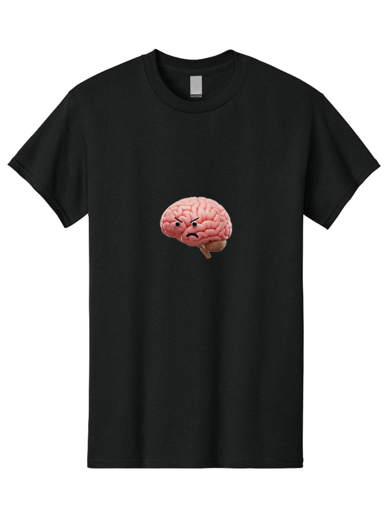 Angry-Brain Men'S Graphic Tee, 100% Cotton, Comfortable Casual Summer Wear, Machine Washable, Human Brain With Angry Face, Negative Emotions, Frustration, Cognitive Overload, Neuroscience, Mental Health, Brain Function, Emotional Intelligence Baa132 7