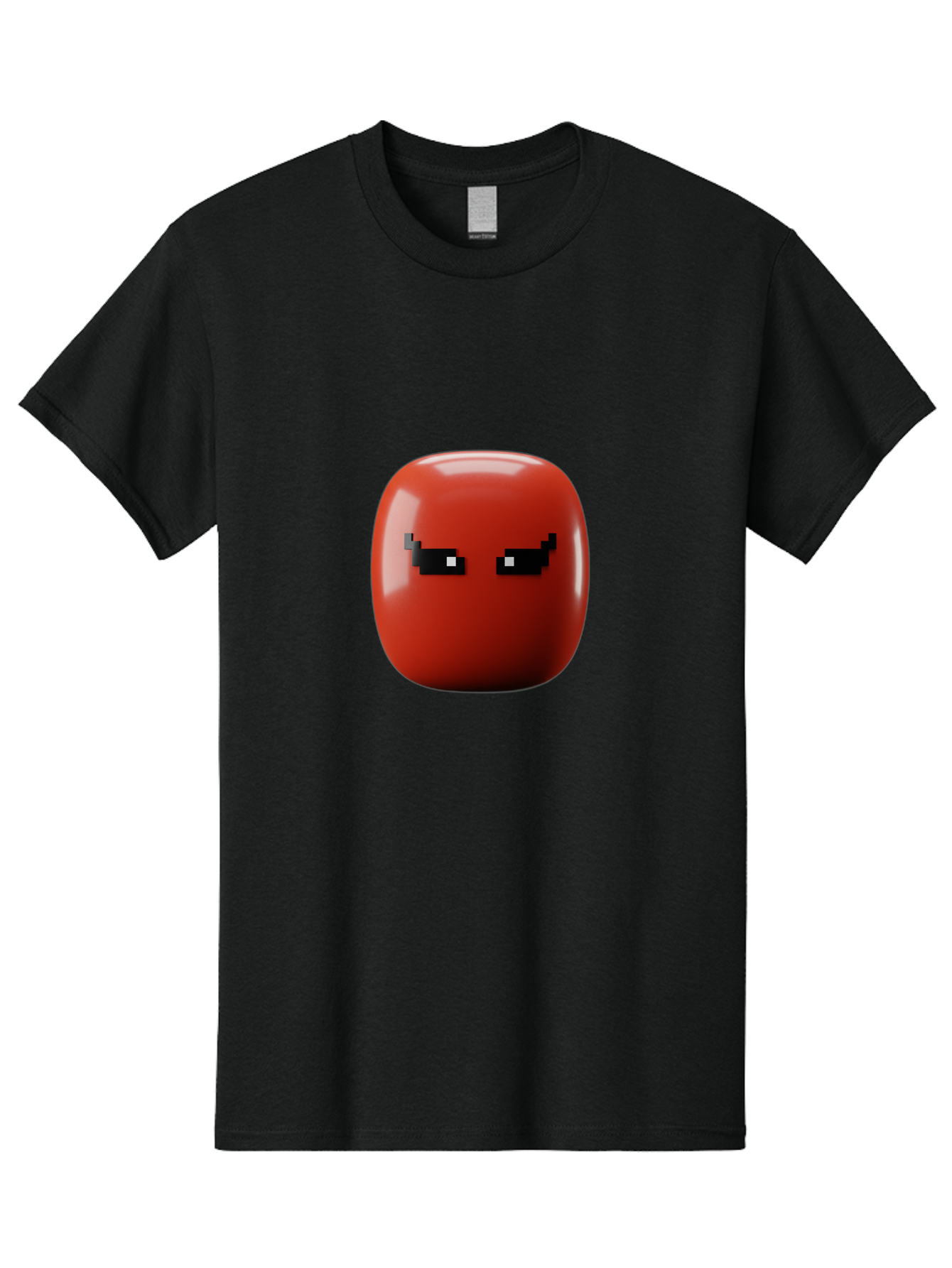 Angry-Tomato Men'S Graphic Tee, 100% Cotton, Comfortable Casual Summer Wear, Machine Washable, Angry Face, Pixel Art Style, Digital Illustration, Red Tomato, Emotive Expression, Playful Design, Cartoon Character Baa135 1