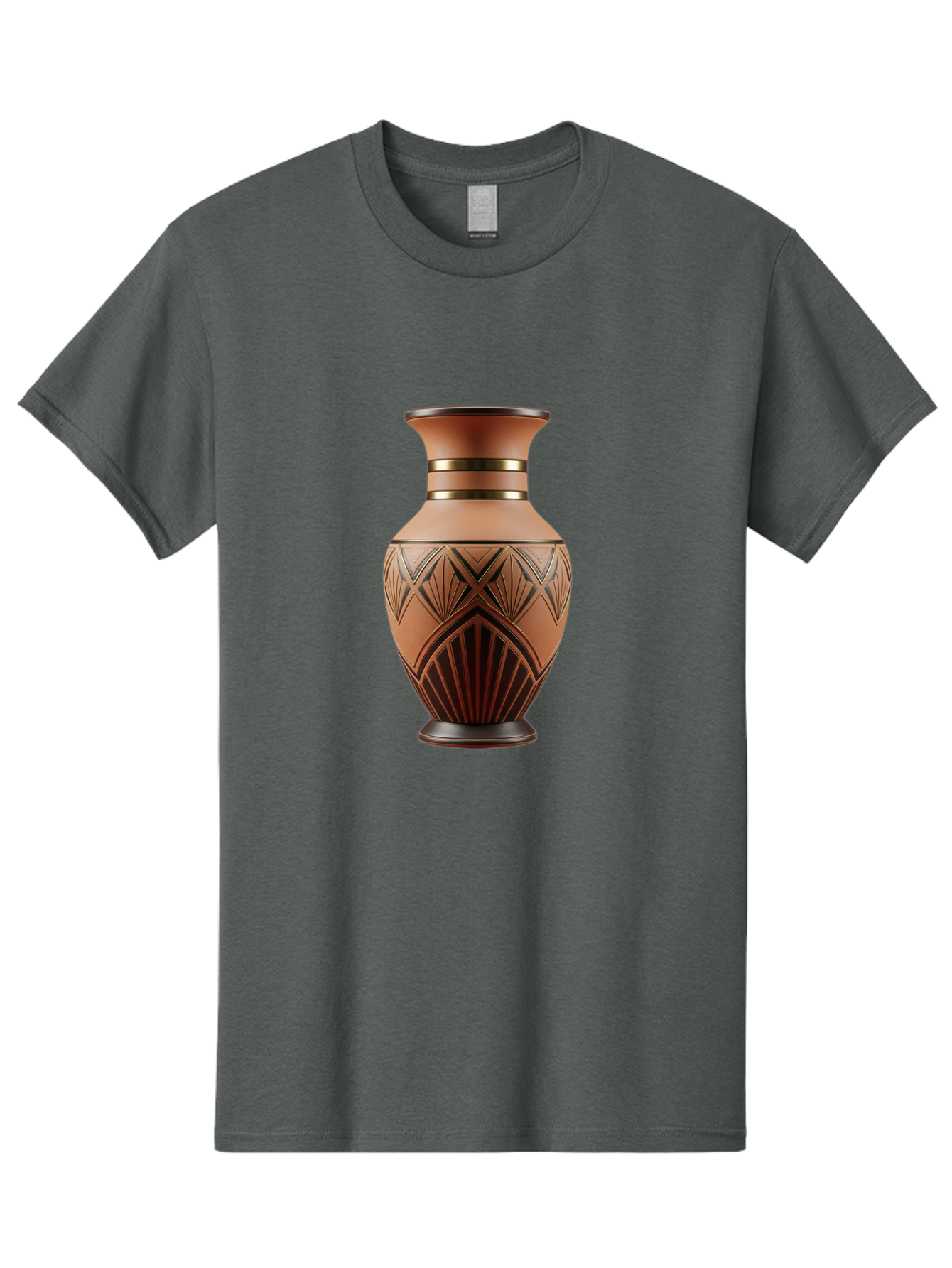 Art-Deco-Vase Men'S Graphic Tee, 100% Cotton, Comfortable Casual Summer Wear, Machine Washable, Copper Vase, Antique Vase, Decorative Vase, Geometric Patterns, Ornate Design, Vintage Decor, Luxury Home Decor, Elegant Interior Design, Baa139 11