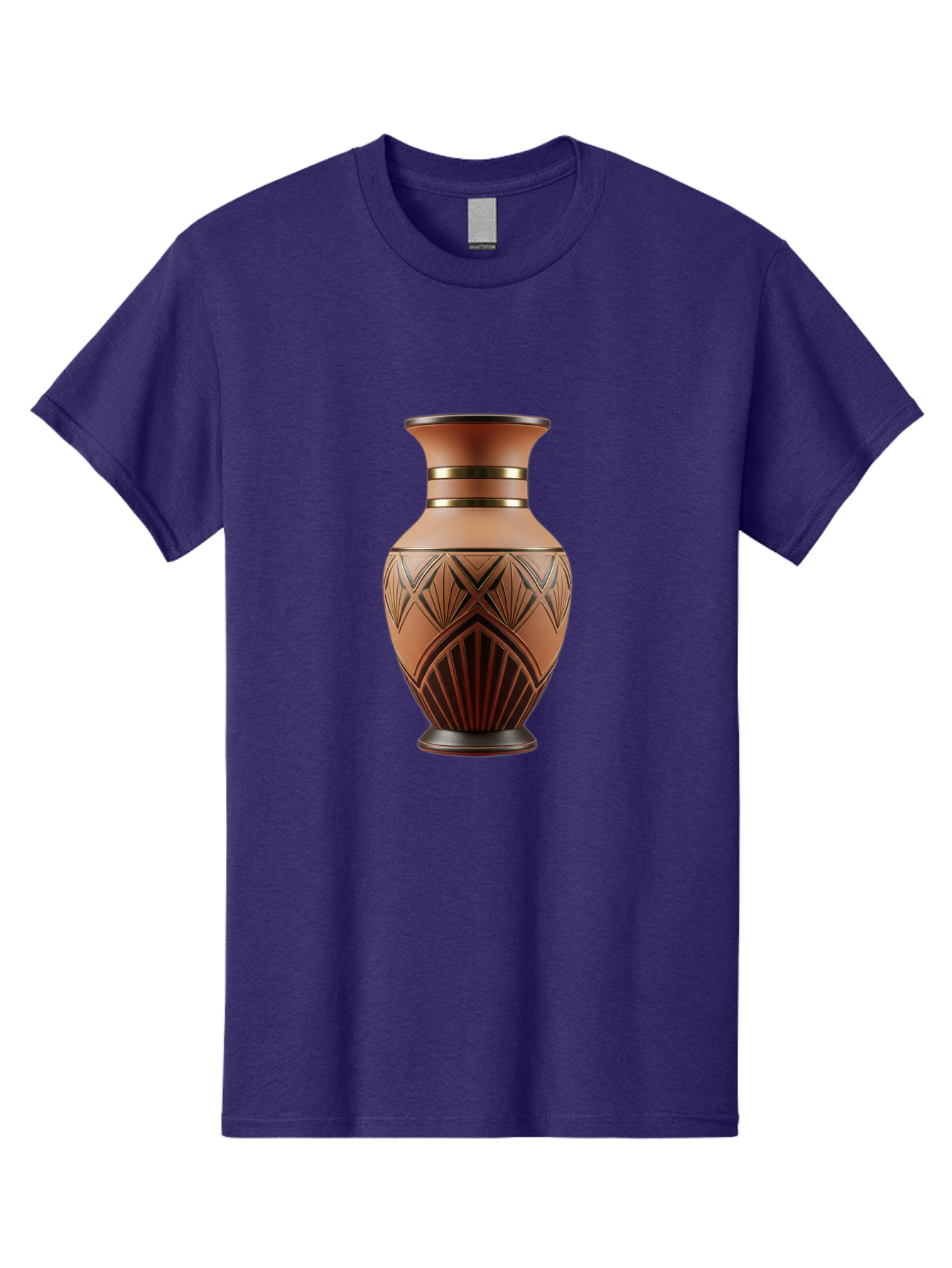 Art-Deco-Vase Men'S Graphic Tee, 100% Cotton, Comfortable Casual Summer Wear, Machine Washable, Copper Vase, Antique Vase, Decorative Vase, Geometric Patterns, Ornate Design, Vintage Decor, Luxury Home Decor, Elegant Interior Design, Baa139 29
