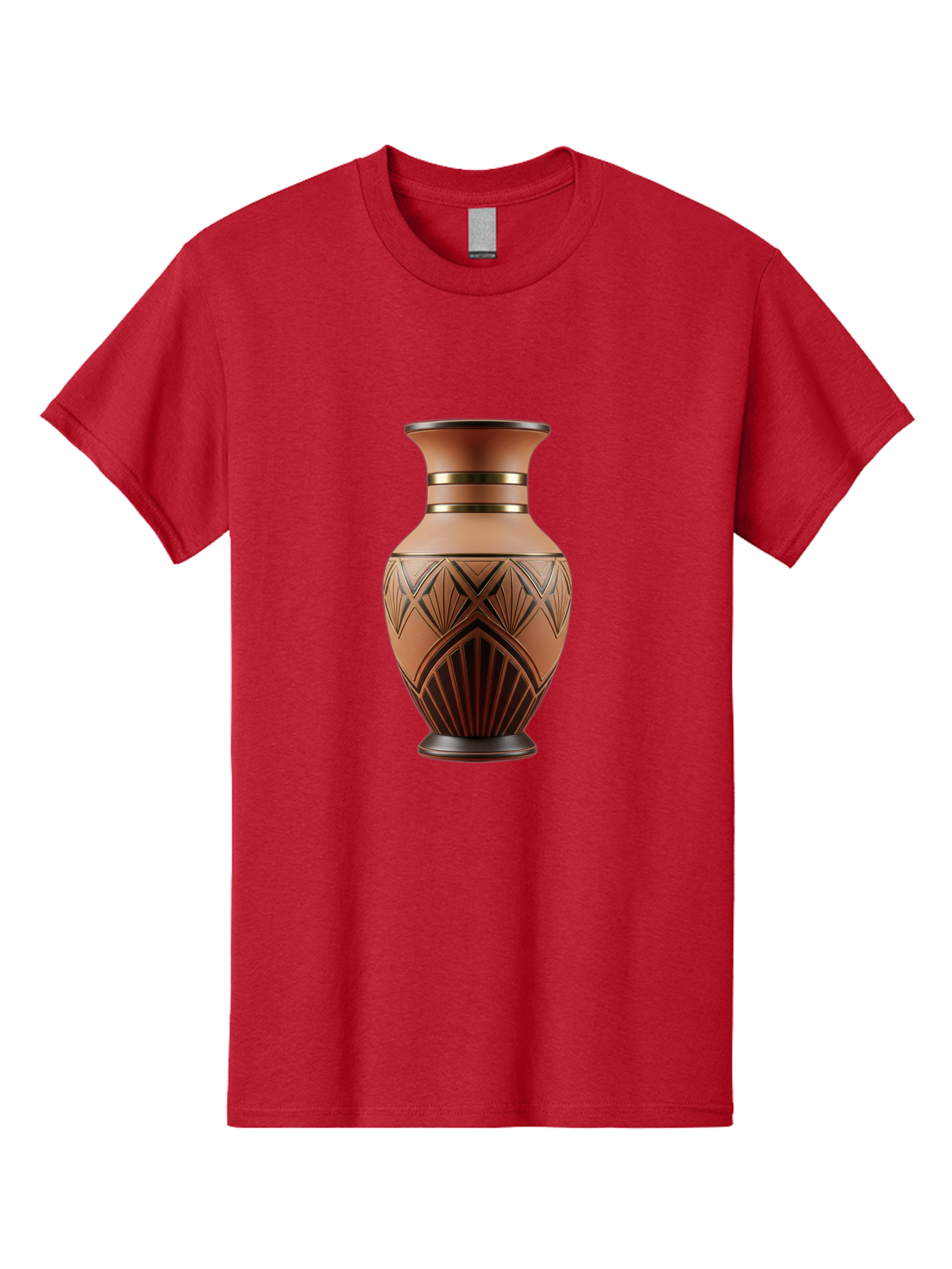 Art-Deco-Vase Men'S Graphic Tee, 100% Cotton, Comfortable Casual Summer Wear, Machine Washable, Copper Vase, Antique Vase, Decorative Vase, Geometric Patterns, Ornate Design, Vintage Decor, Luxury Home Decor, Elegant Interior Design, Baa139 13
