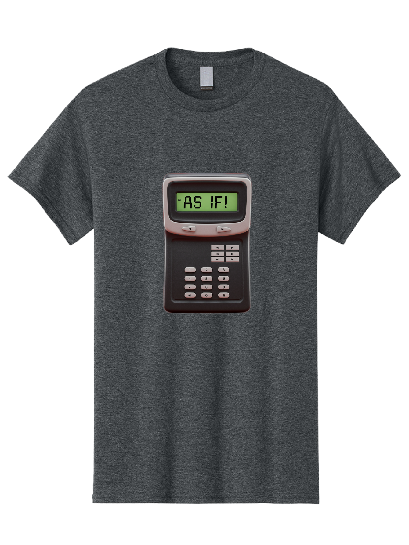 As-If-Calculator Men'S Graphic Tee, 100% Cotton, Comfortable Casual Summer Wear, Machine Washable, Vintage Calculator, Retro Tech, As If! Message, Funny Quote, Nostalgic Design, Old School Electronics, Humor, Sass, Meme Inspiration Baa142 3