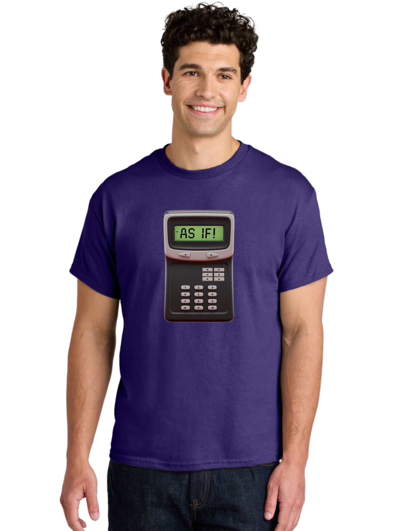 As-If-Calculator Men'S Graphic Tee, 100% Cotton, Comfortable Casual Summer Wear, Machine Washable, Vintage Calculator, Retro Tech, As If! Message, Funny Quote, Nostalgic Design, Old School Electronics, Humor, Sass, Meme Inspiration Baa142 12